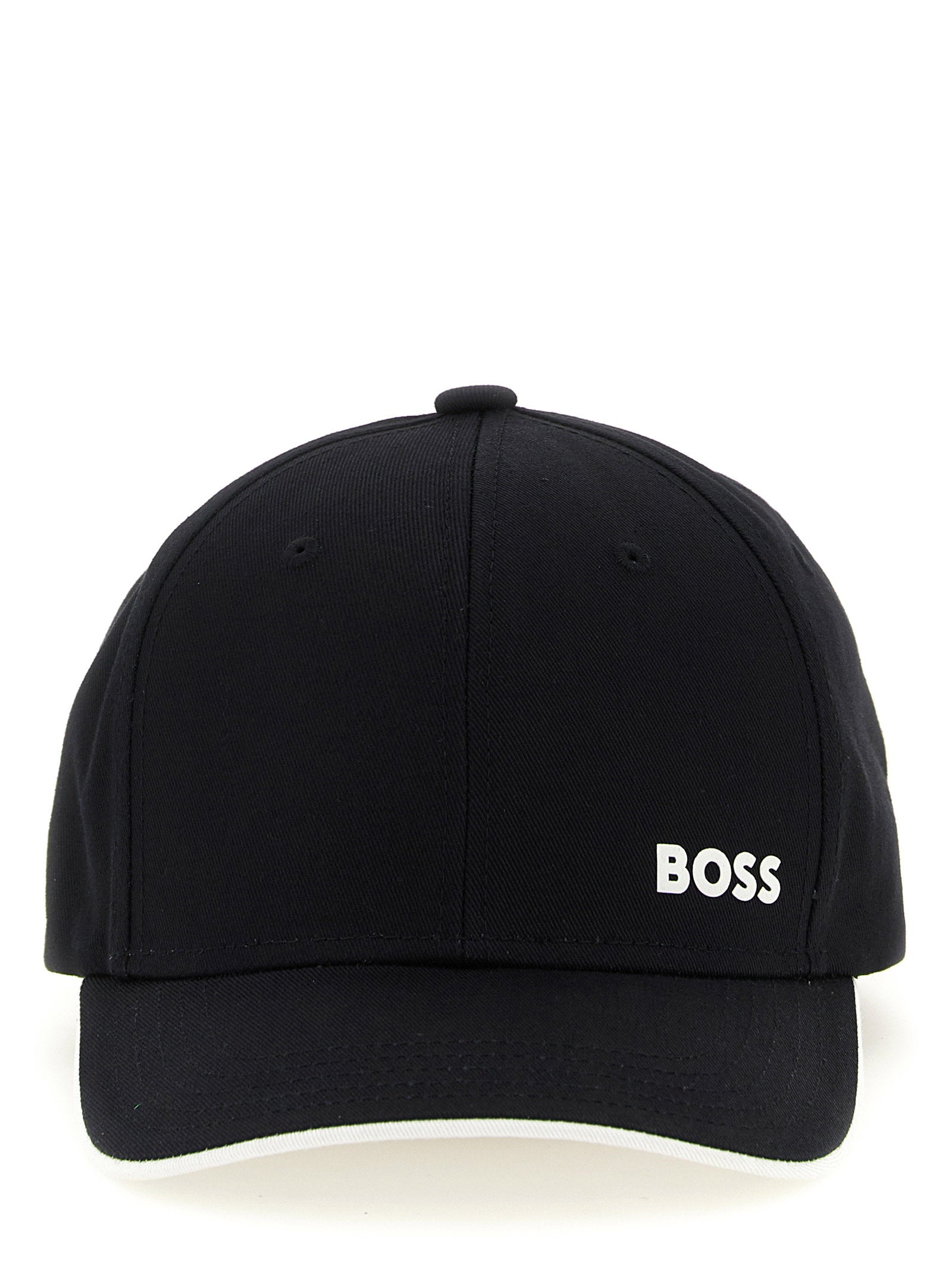 Hugo Boss zwarte cap met logo, vooraanzicht
