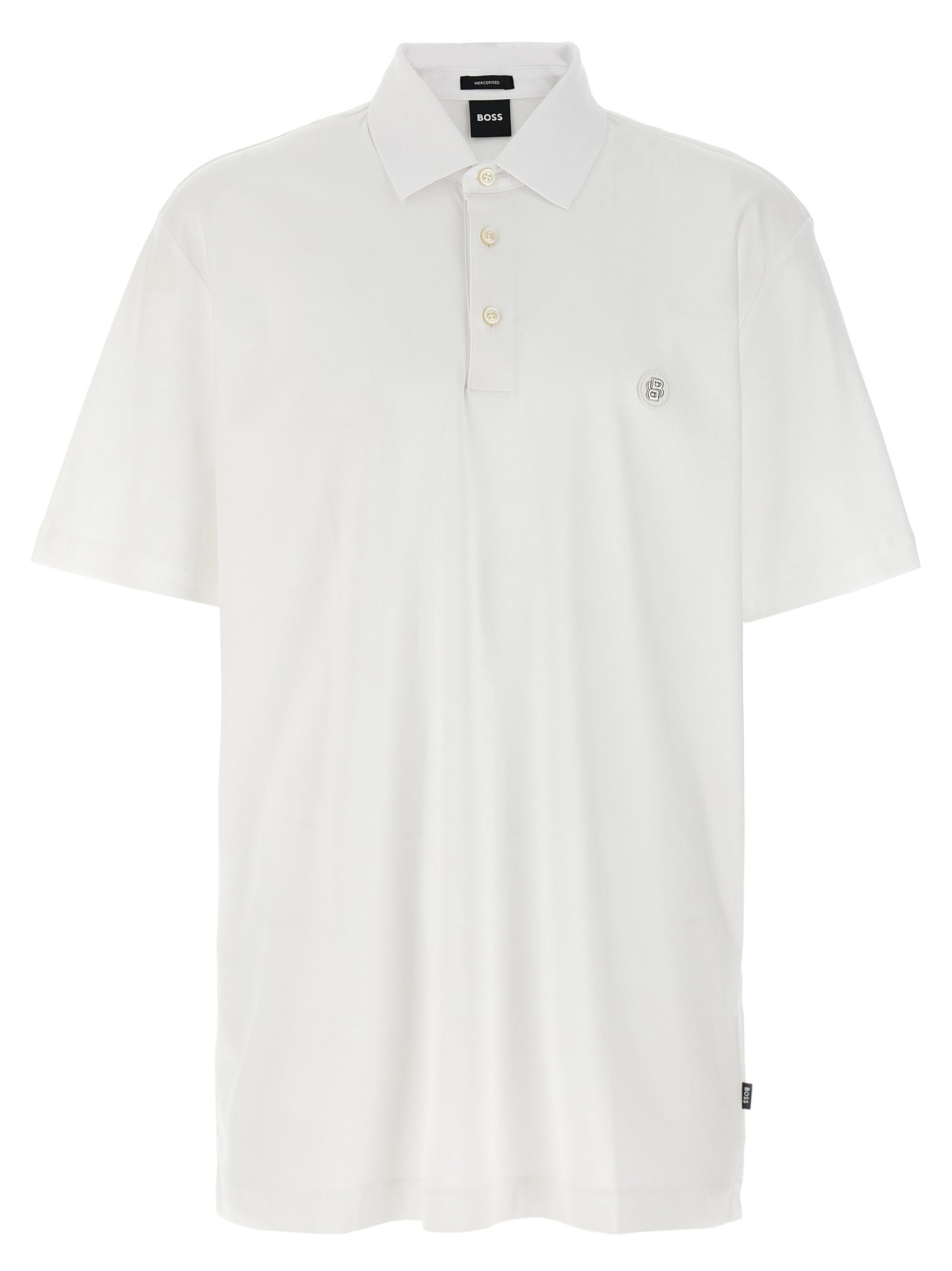Hugo Boss C-Parris Mercerized Cotton Polo Shirt White