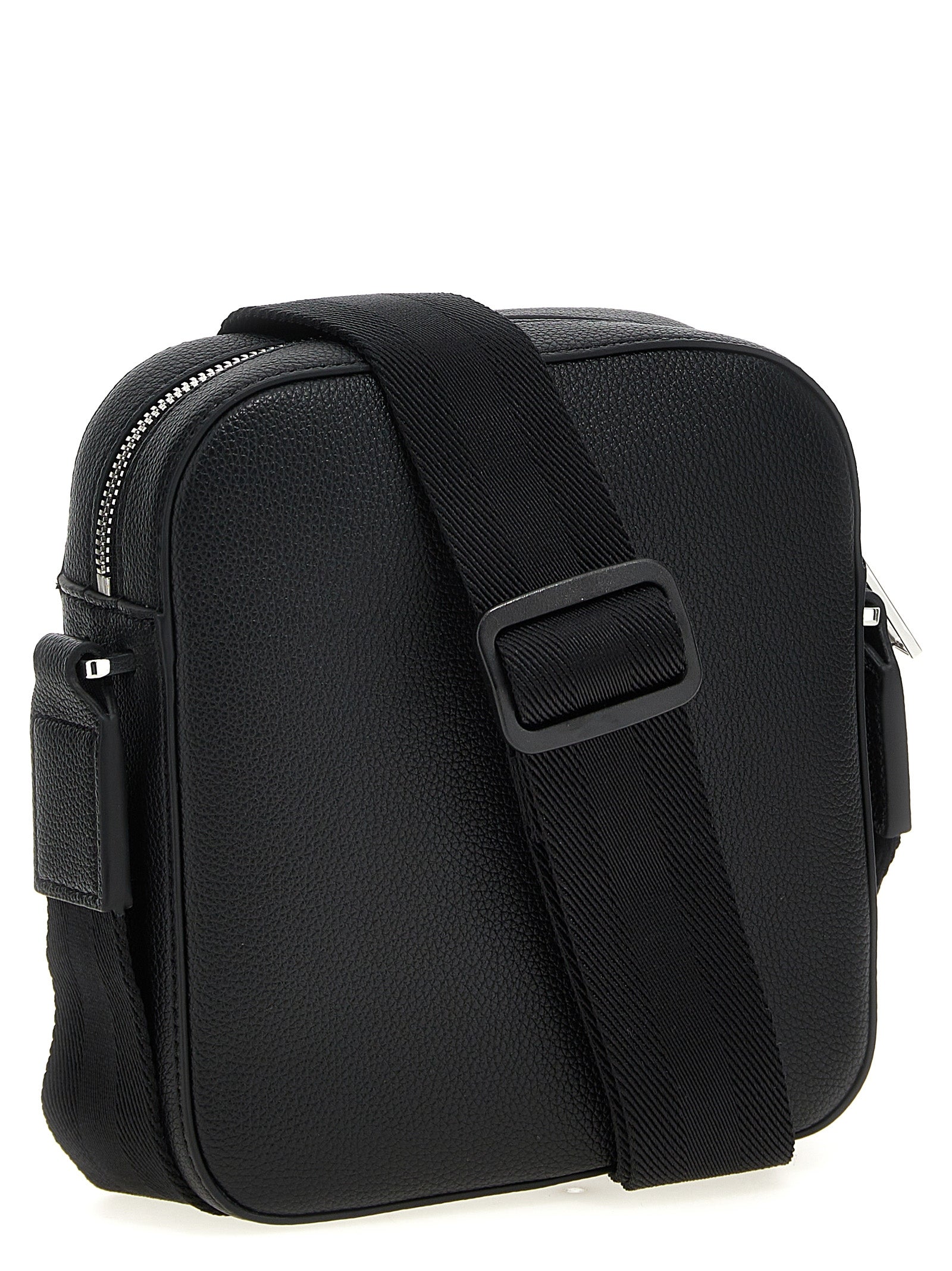 Hugo Boss Ray Crossbody Bag in Structured Leather Zwart