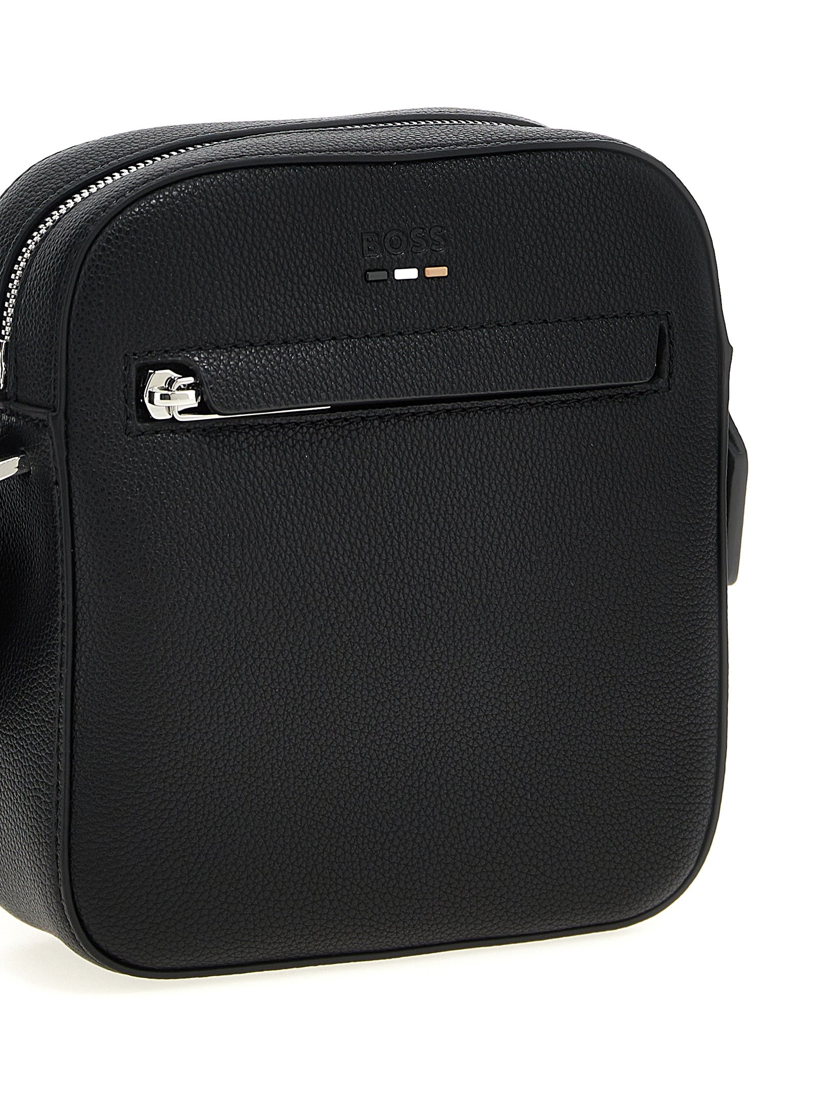 Hugo Boss Ray Crossbody Bag in Structured Leather Zwart-3