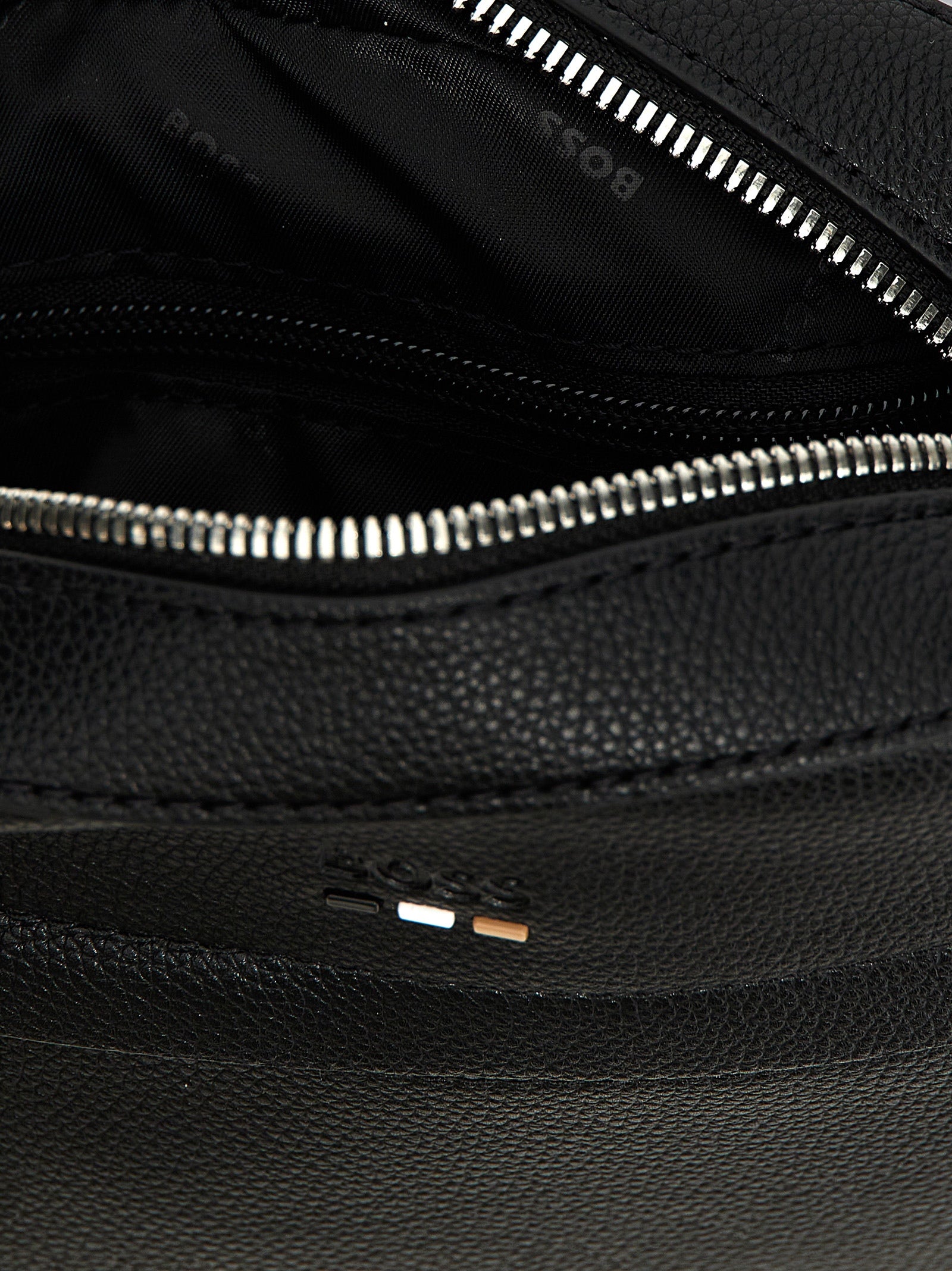 Hugo Boss Ray Crossbody Bag in Structured Leather Zwart-4
