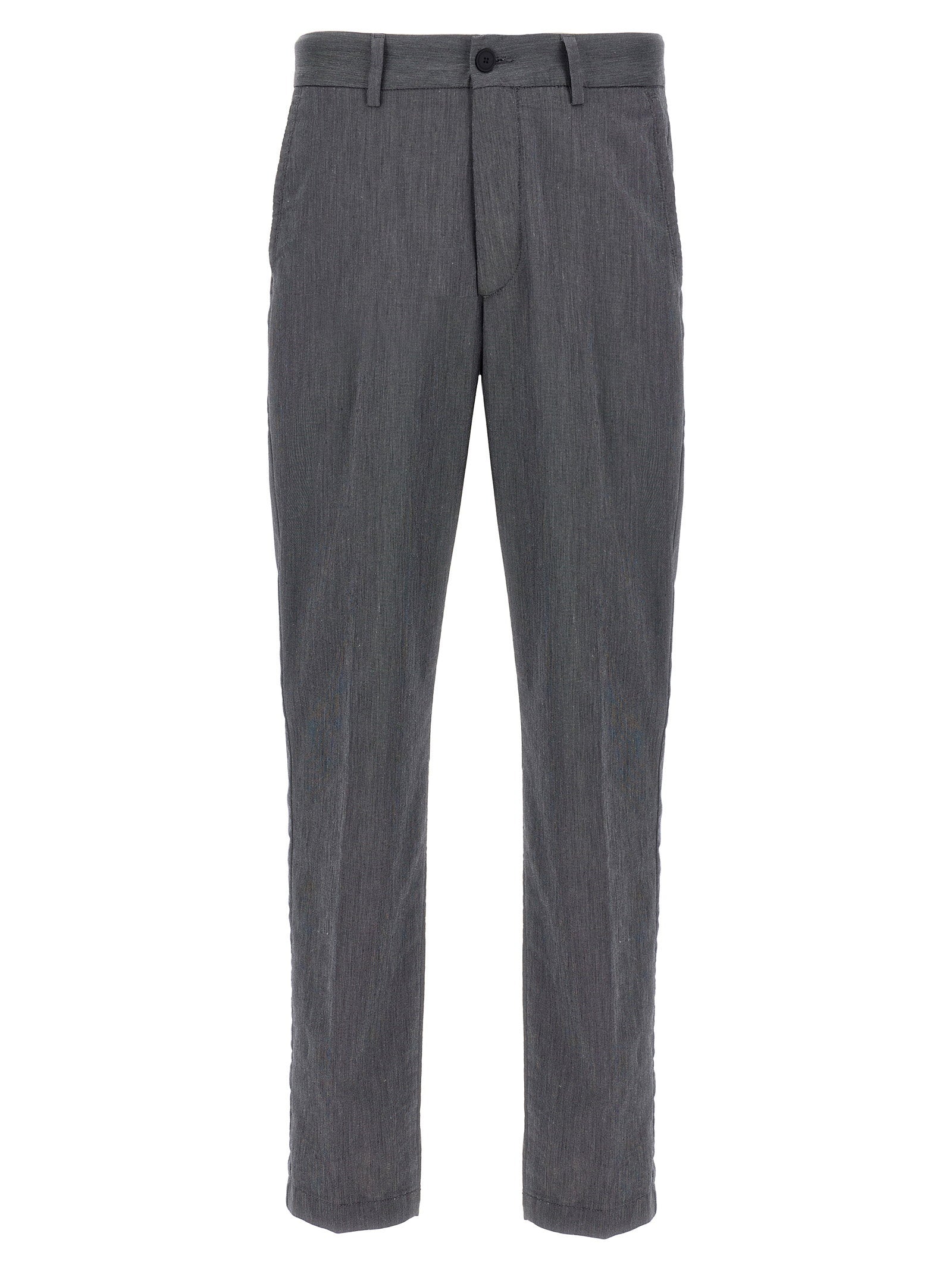 Hugo Boss Kaiton-1 broek in blauw melange, vooraanzicht