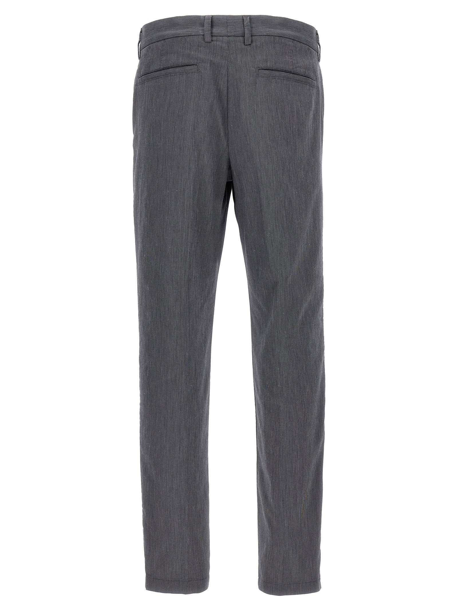 Detail van de geperste plooi van de Hugo Boss Kaiton-1 broek