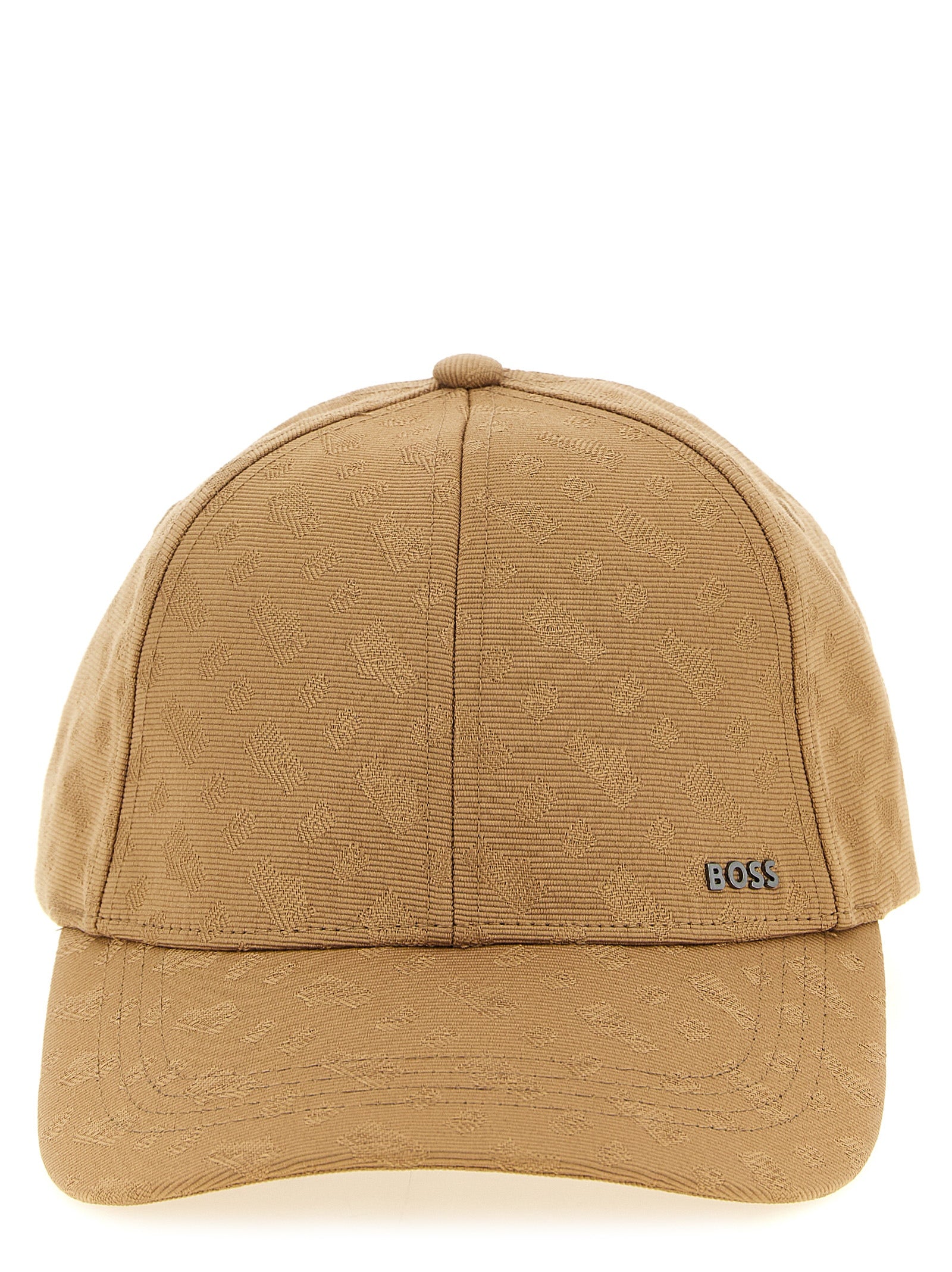 BOSS Zed Monogram Cap Beige