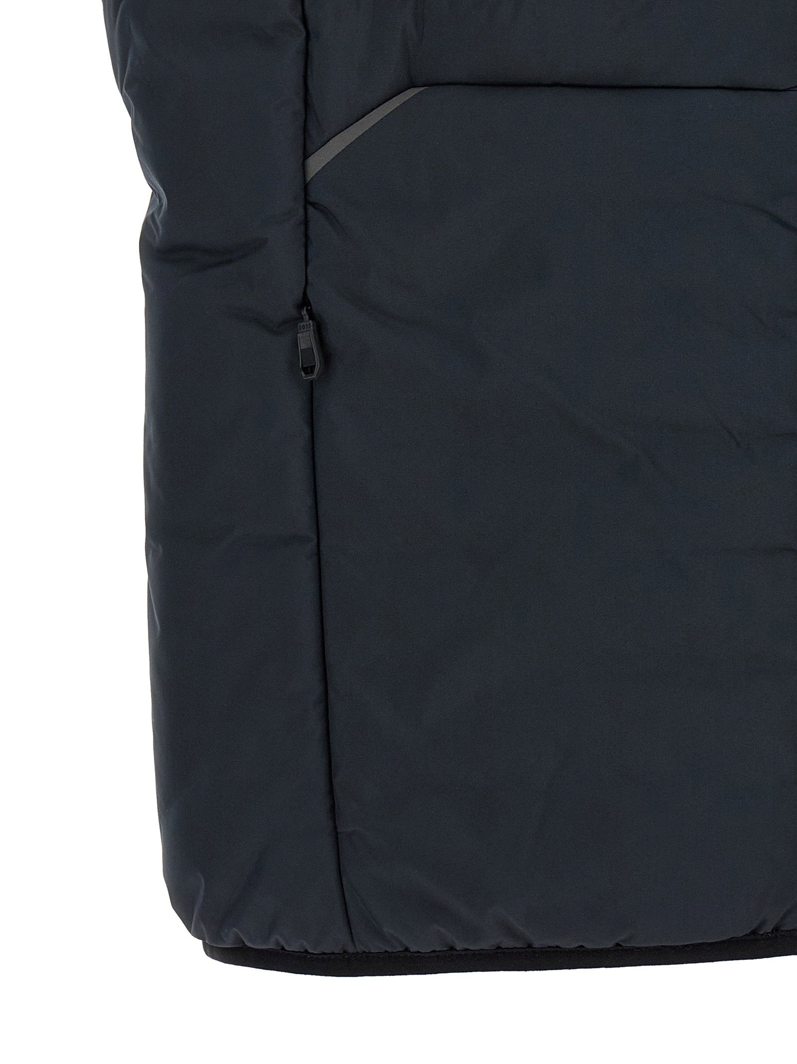 Hugo Boss gewatteerde bodywarmer in marineblauw, achteraanzicht