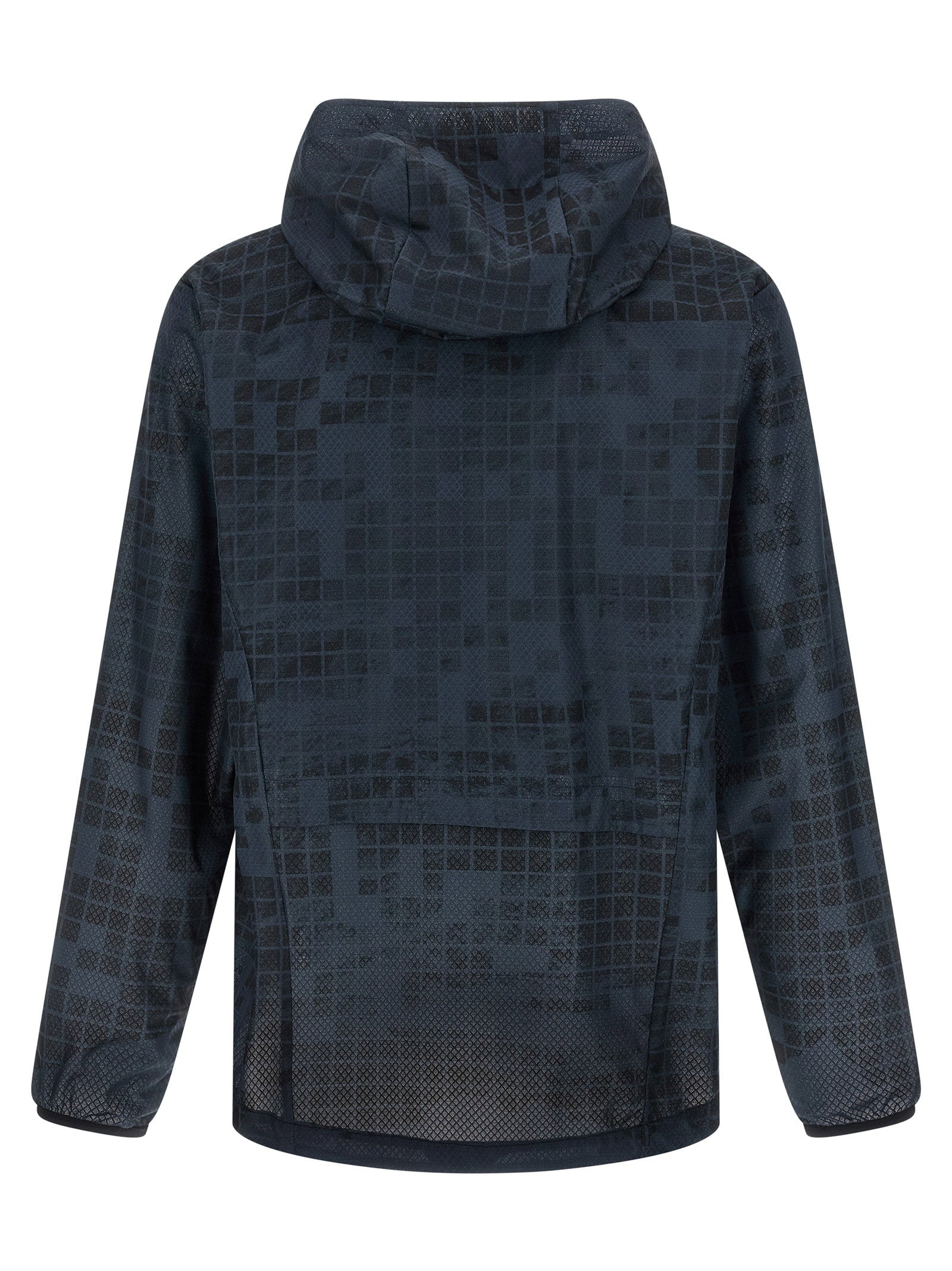 HUGO BOSS Jump JT parka donkerblauw, achteraanzicht met capuchon