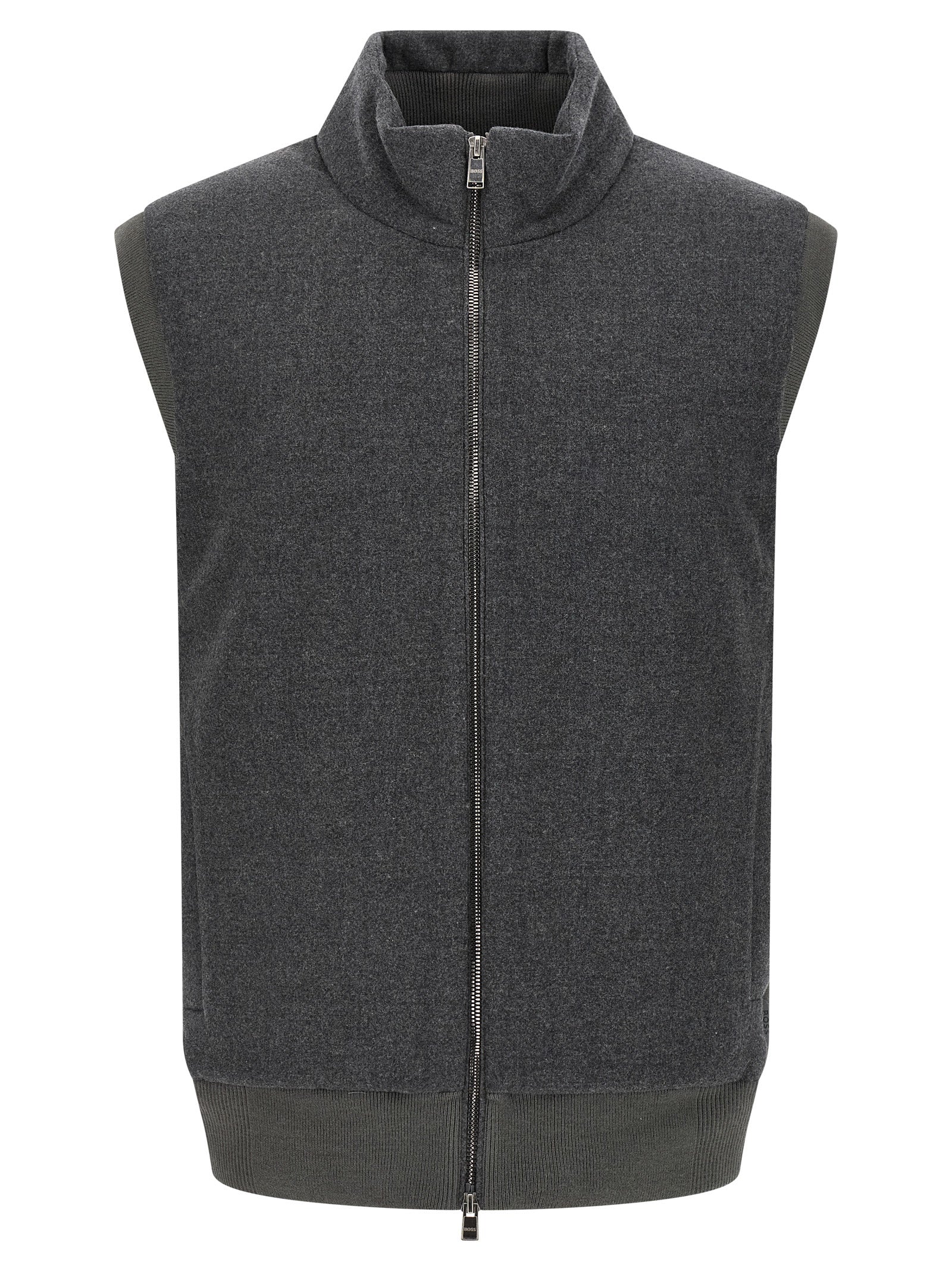 Hugo Boss Heflono Virgin Wool Vest Grey