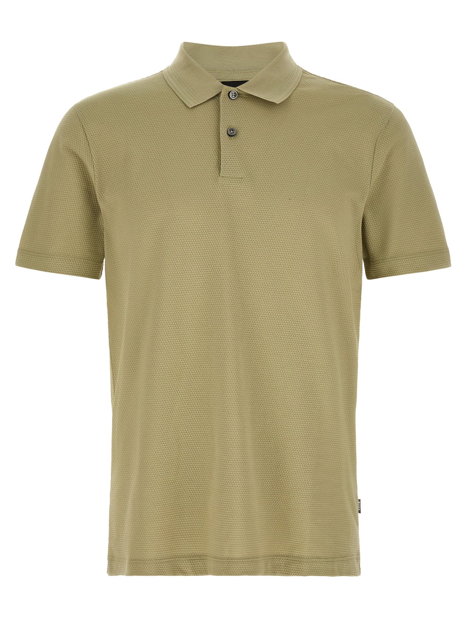 Hugo Boss Polo met Honingraatstructuur Olijfgroen Polo's Hugo Boss