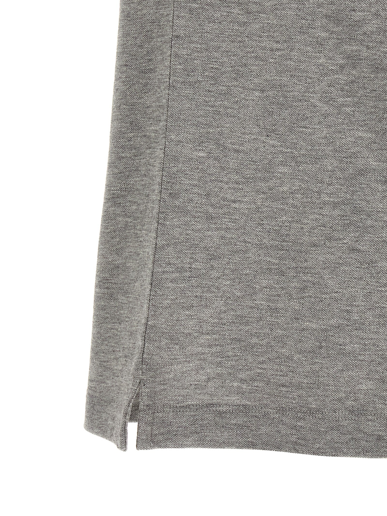 BOSS Pallas Polo Shirt in Cotton Piqué with Logo Details Grey-thumbmail-4
