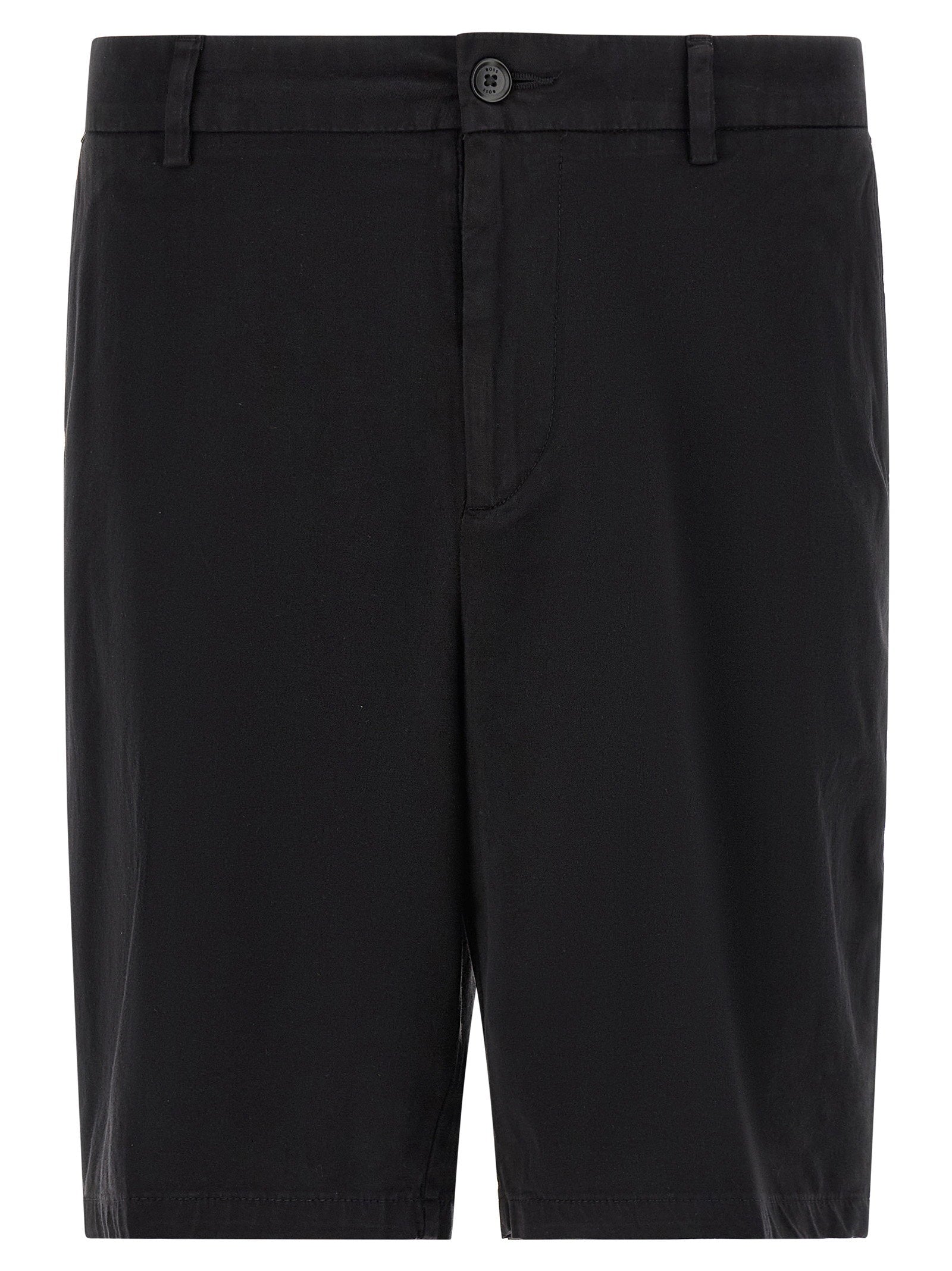 Hugo Boss H-Kane1 Katoenen Bermuda Short met Stretch Zwart