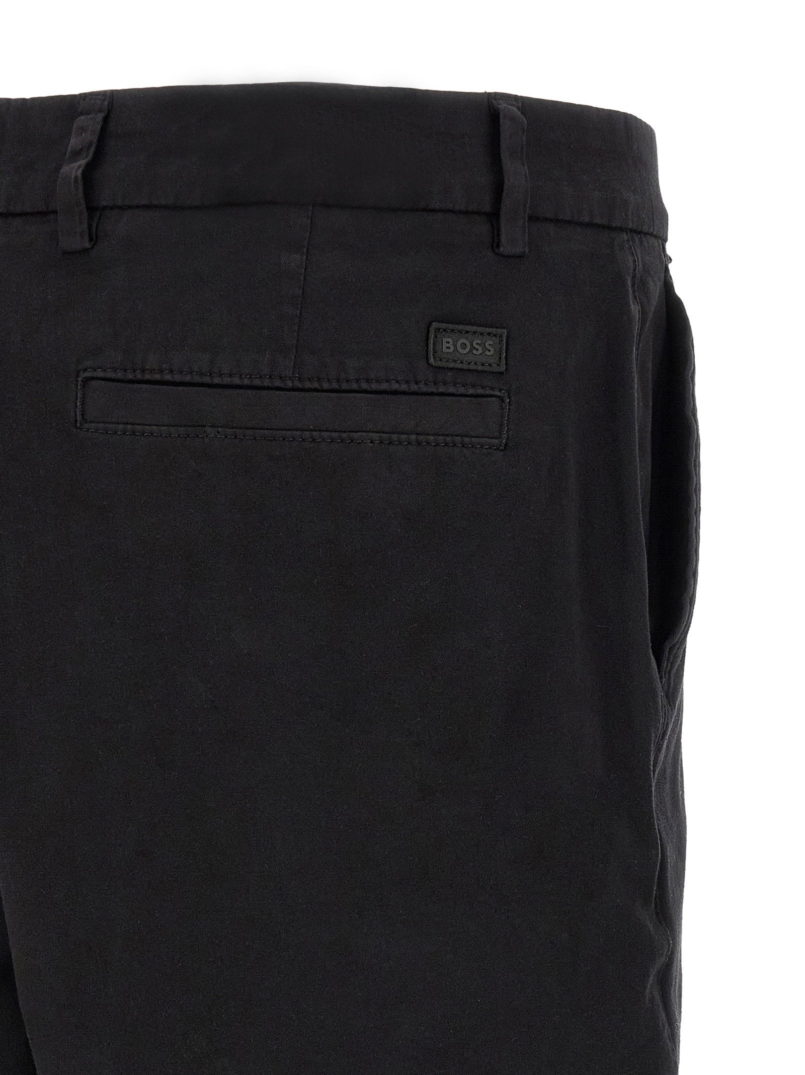 Hugo Boss H-Kane1 Katoenen Bermuda Short met Stretch Zwart-thumbmail-4