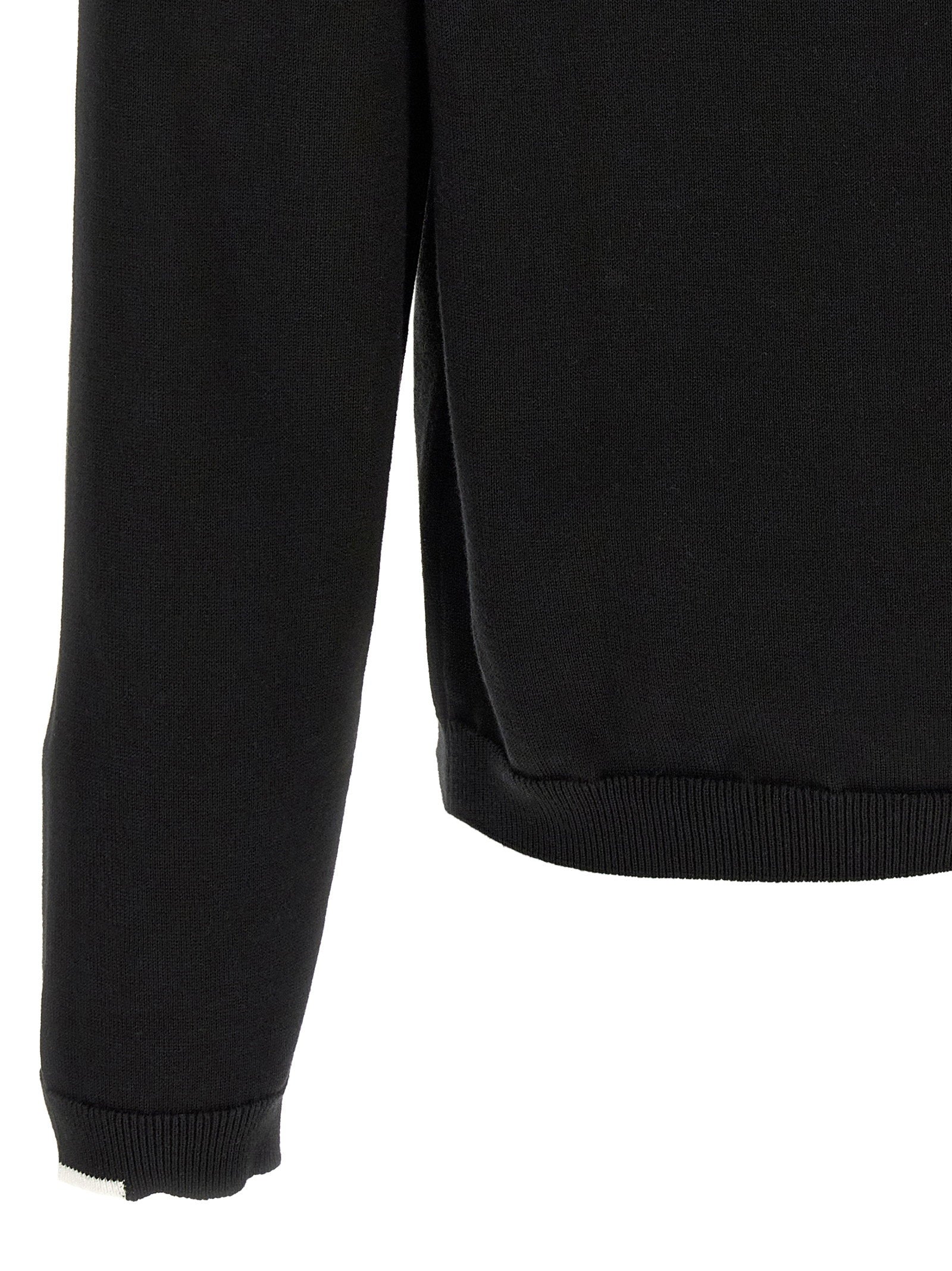 Hugo Boss Ever trui zwart, detail logoborduursel