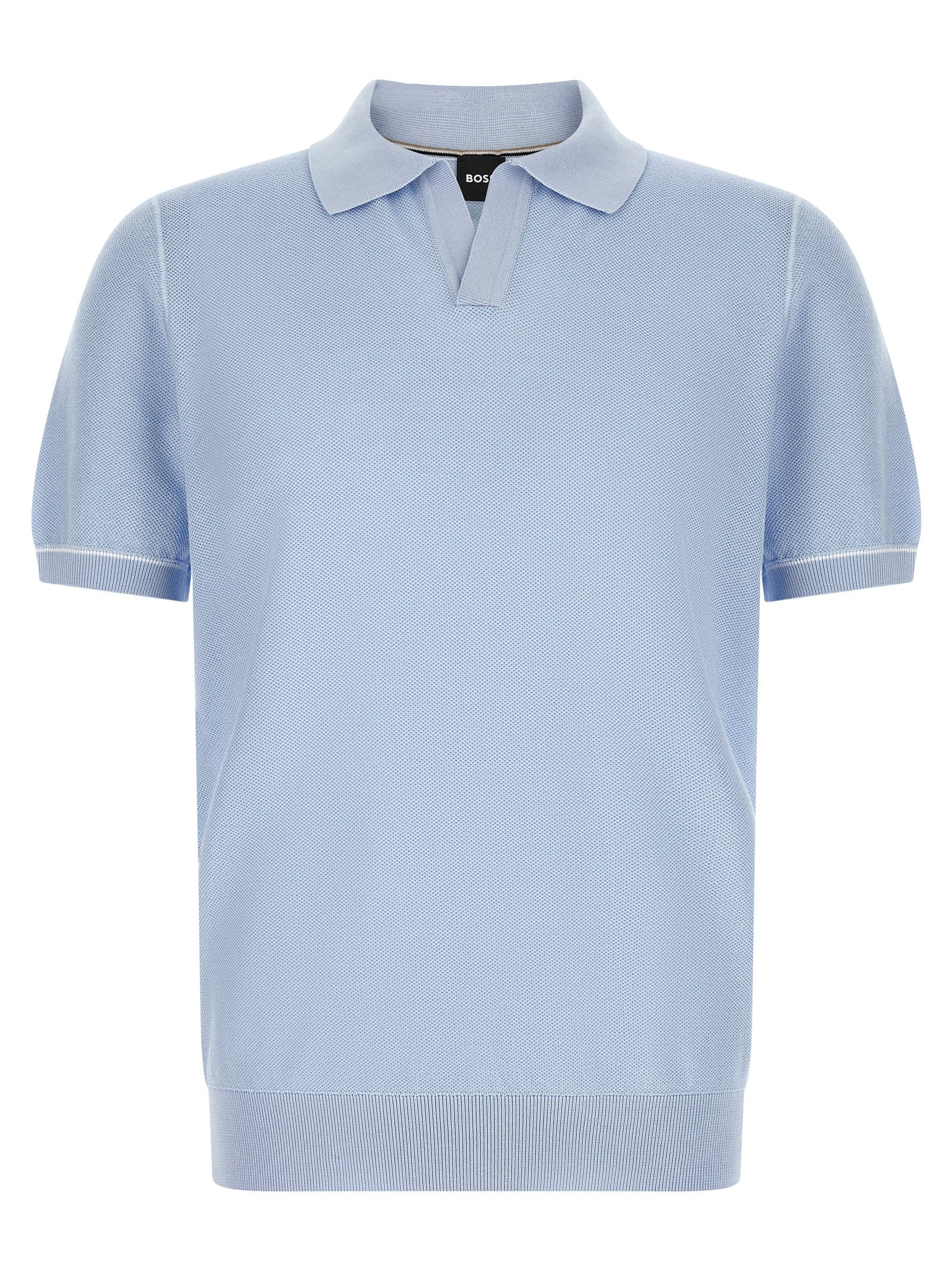 Hugo Boss H-Narciso Piqué Polo Light Blue Cotton Lyocell