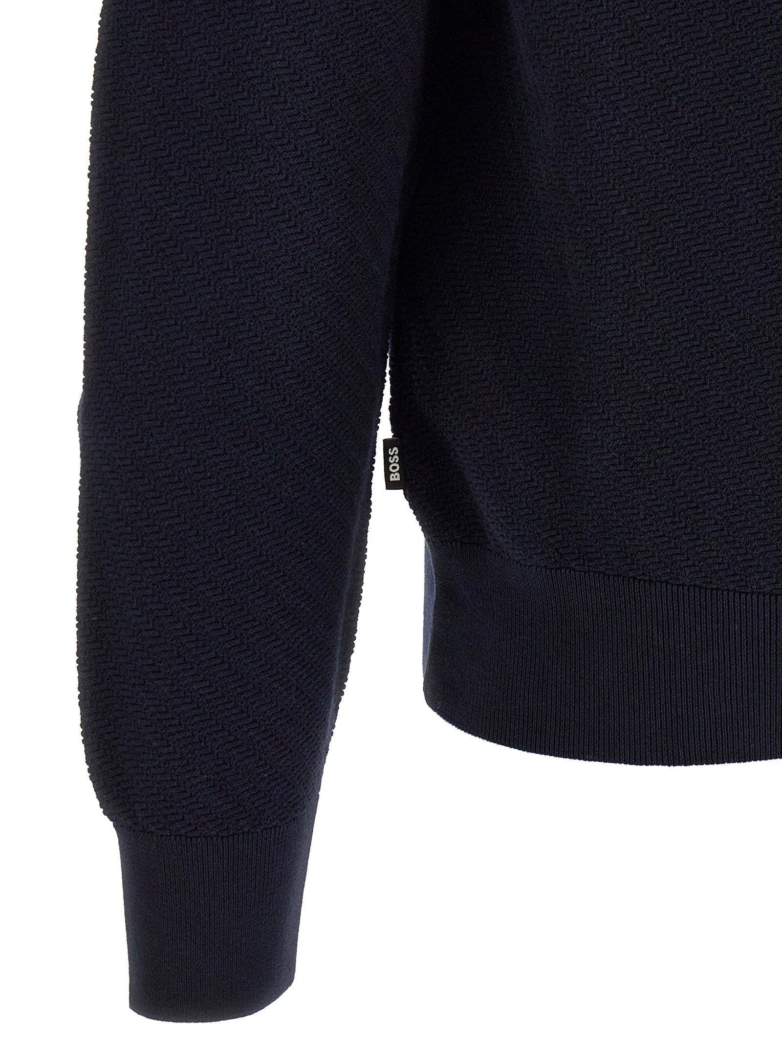 Hugo Boss H-lomarino polo in marineblauw, achteraanzicht