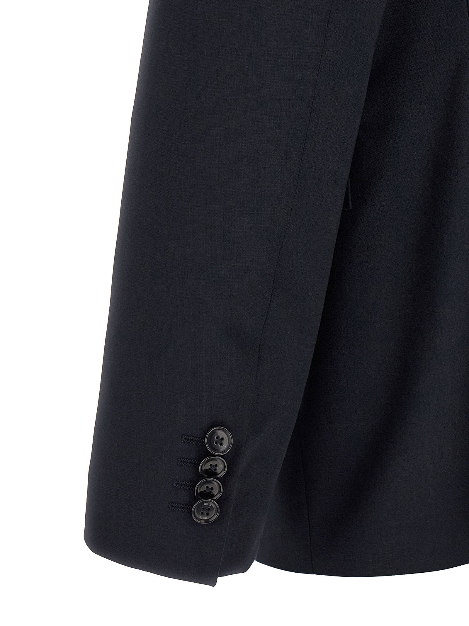 Hugo Boss kostuum in middernachtblauw, pantalon vooraanzicht