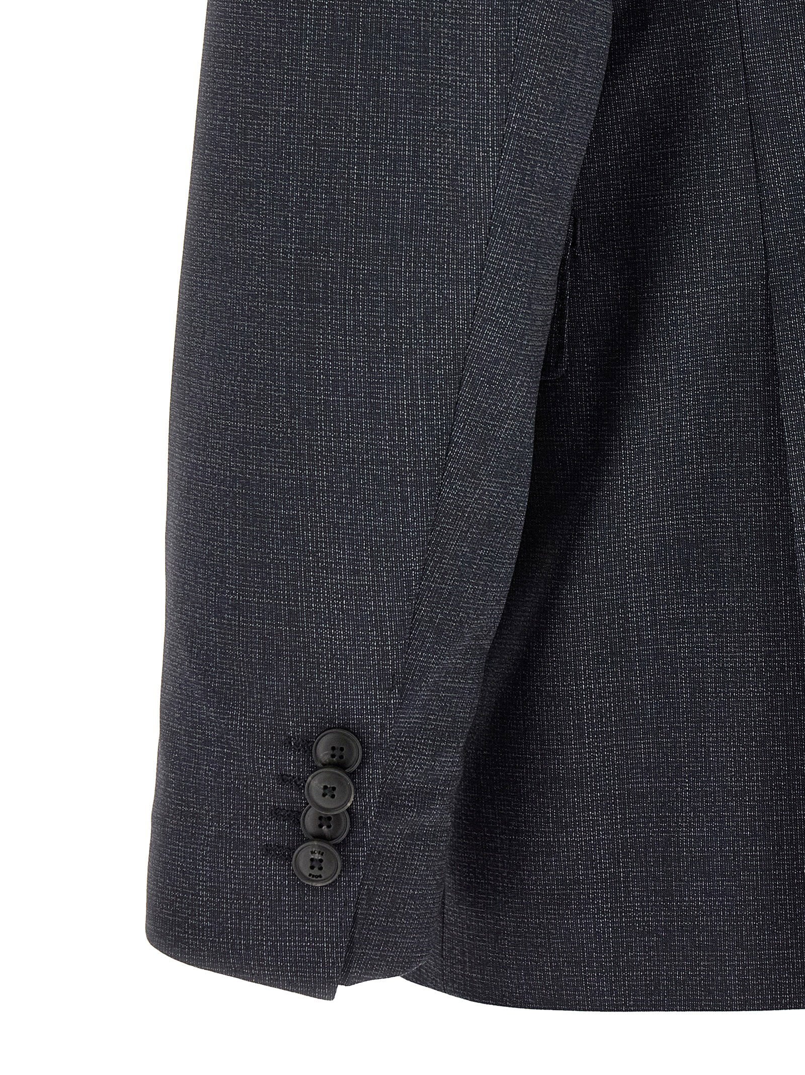 Hugo Boss Huge kostuum in antracietgrijs met stretch scheerwol, pantalon met platte voorkant