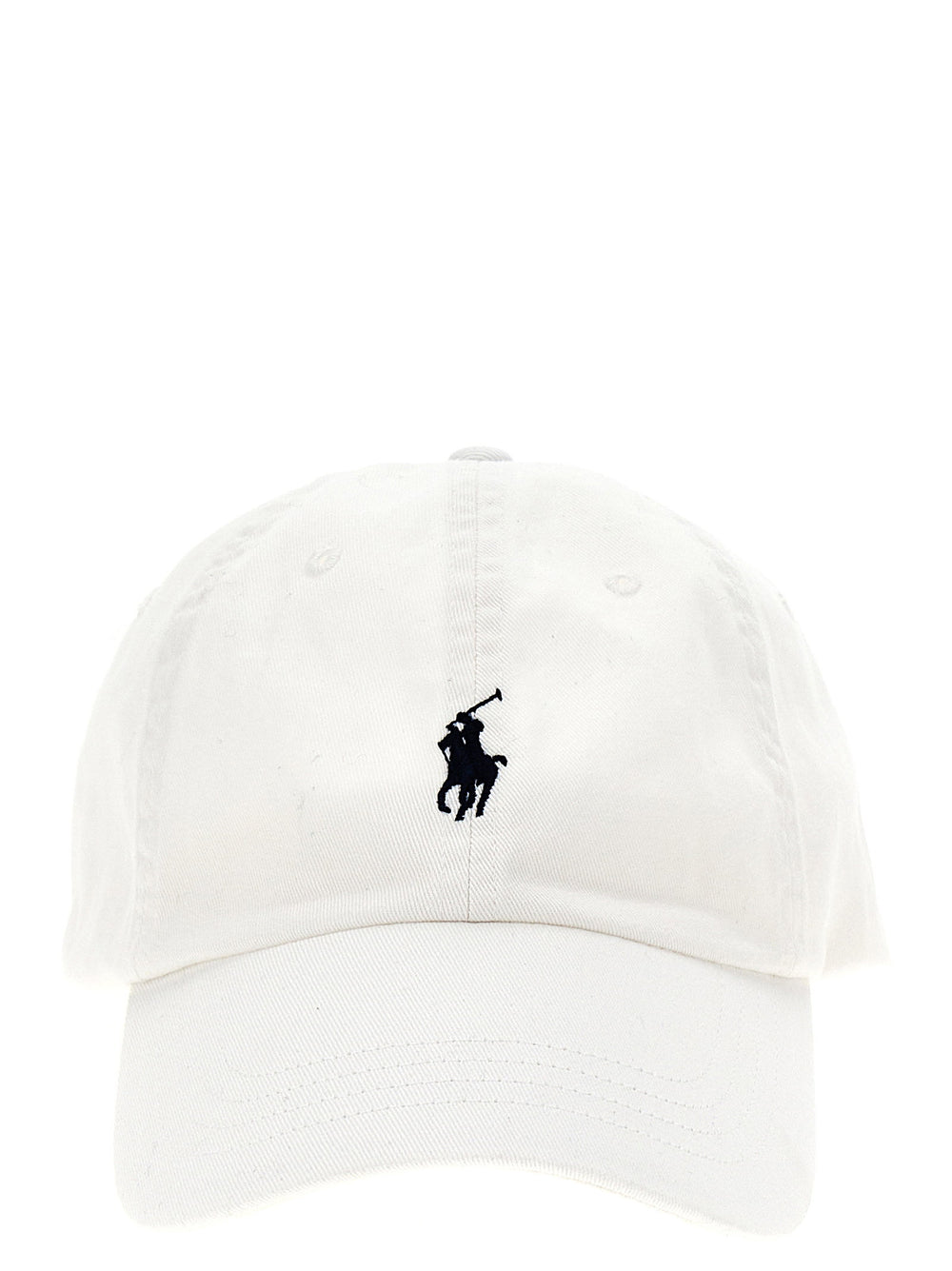 Polo Ralph Lauren Cotton Chino Ball Cap wit, vooraanzicht met ponylogo