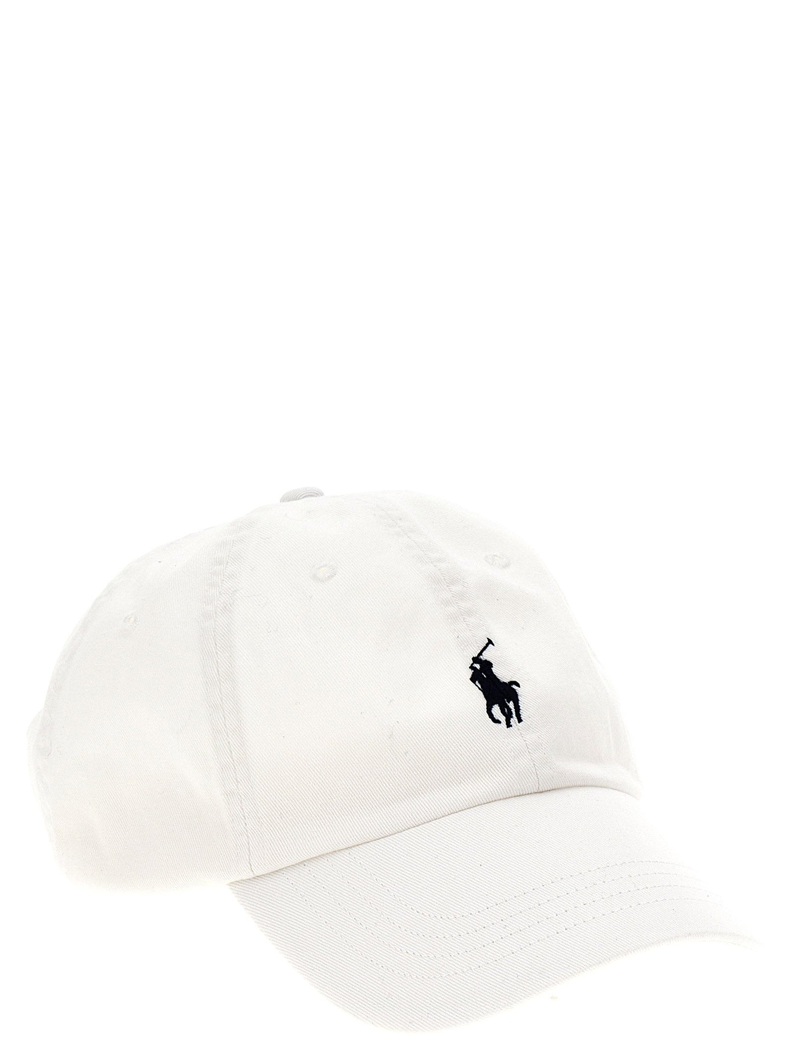 Polo Ralph Lauren Cotton Chino Ball Cap wit, zijaanzicht