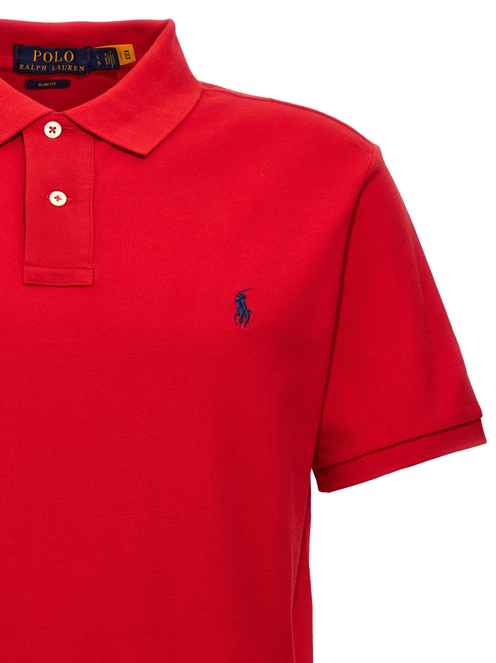 Polo Ralph Lauren Slim Fit Piqué Polo Shirt Red-thumbmail-3