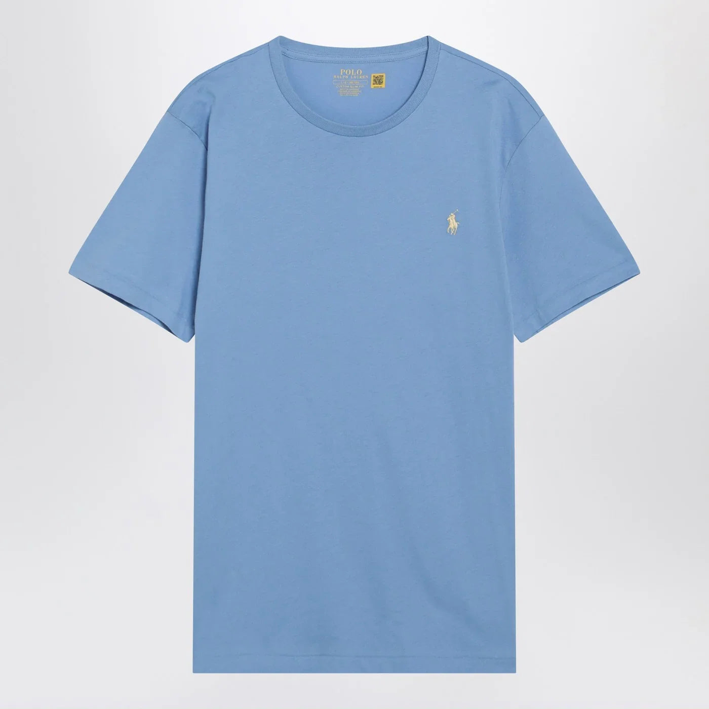 Polo Ralph Lauren Custom Slim Fit Soft Cotton T-shirt Lichtblauw-thumbmail-1