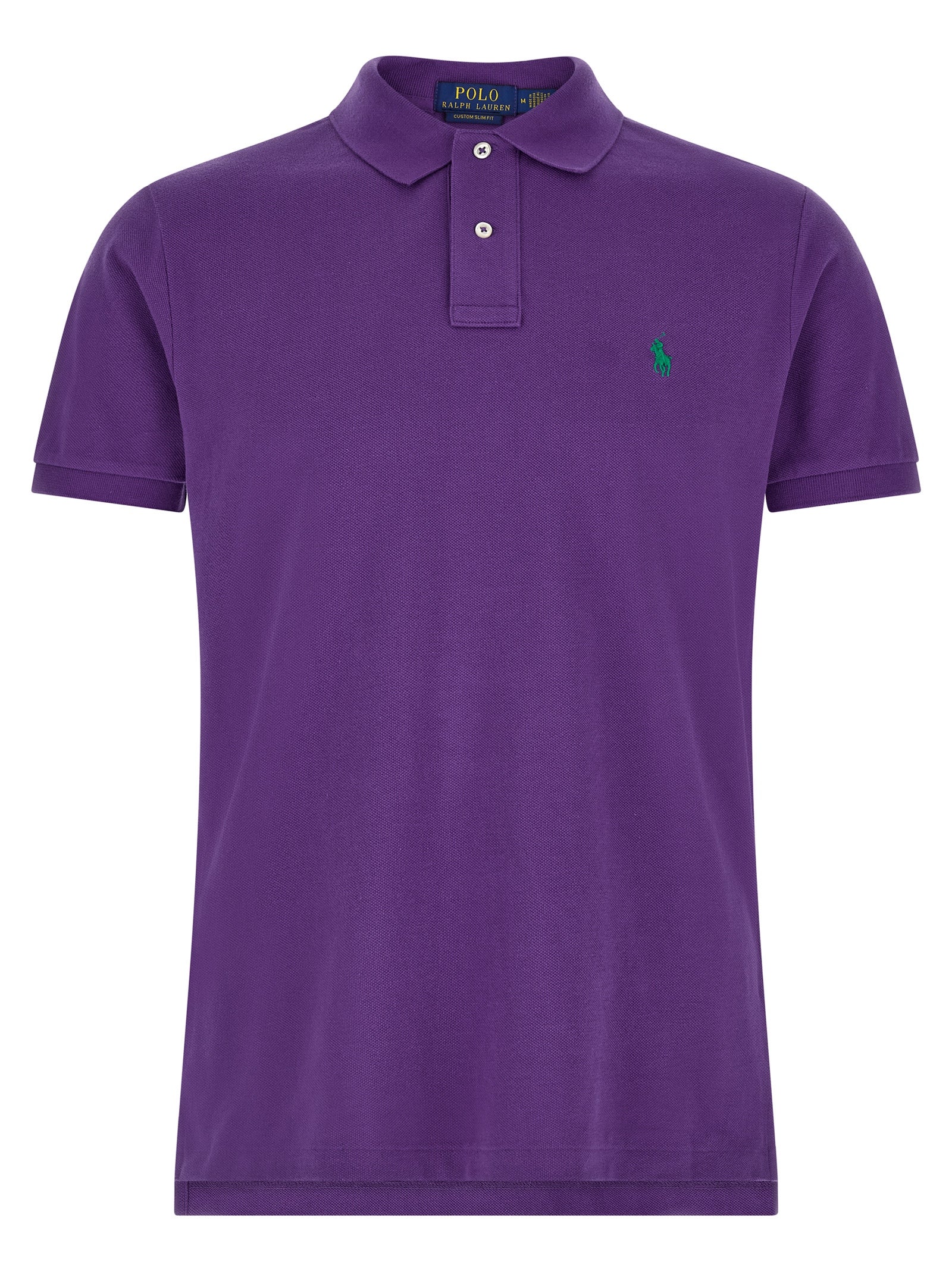 Polo Ralph Lauren Custom Slim Fit Piqué Polo Shirt Purple