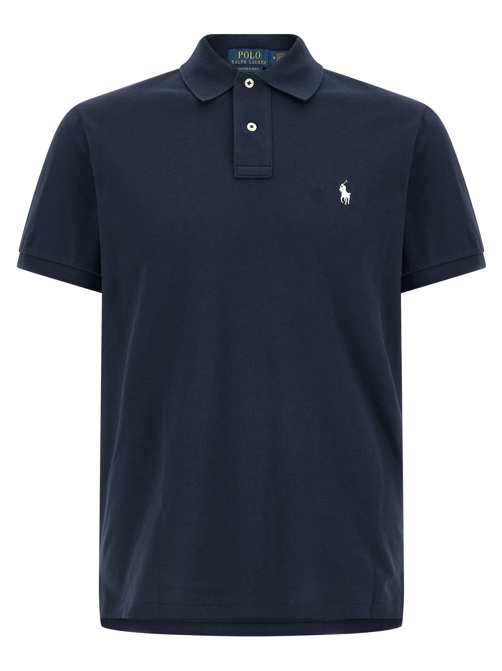 Polo Ralph Lauren Custom Slim Fit Piqué Polo Shirt Navy