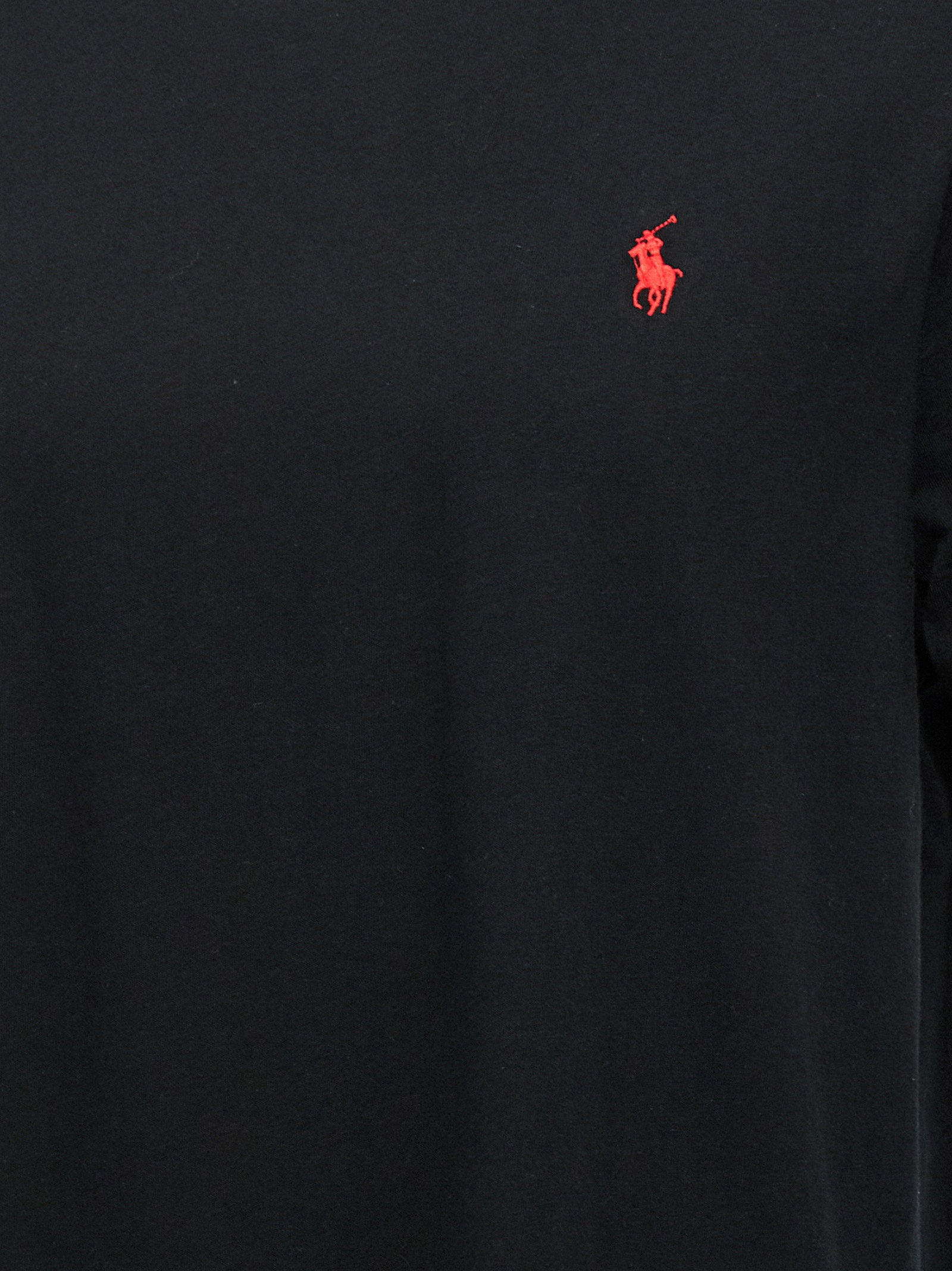 Polo Ralph Lauren Custom Slim Fit Katoenen T-shirt Zwart Topwear Polo Ralph Lauren