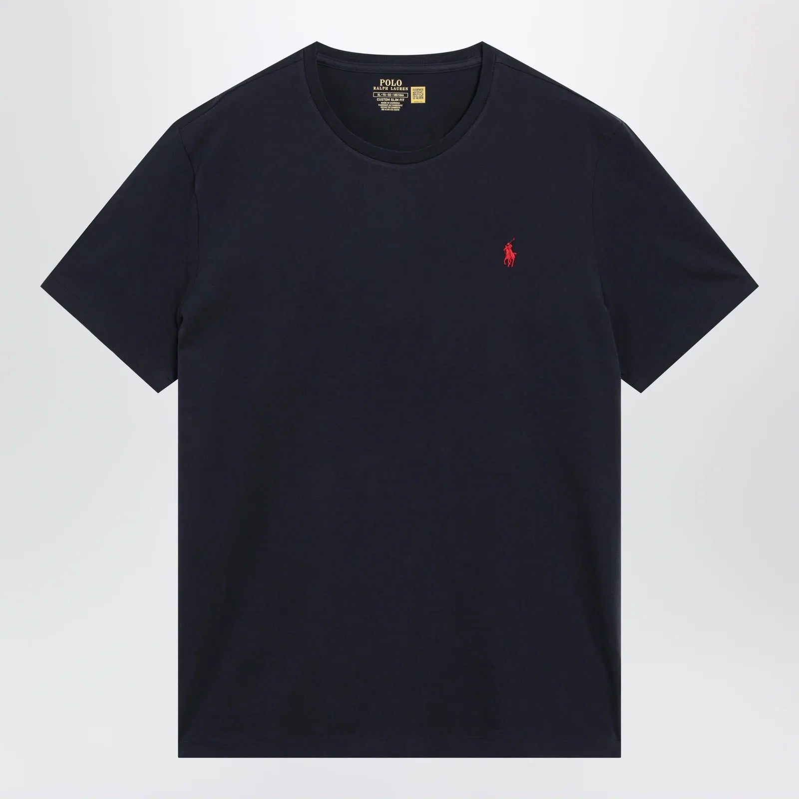 Polo Ralph Lauren T-shirt blue in cotton Custom Slim-Fit Topwear Polo Ralph Lauren