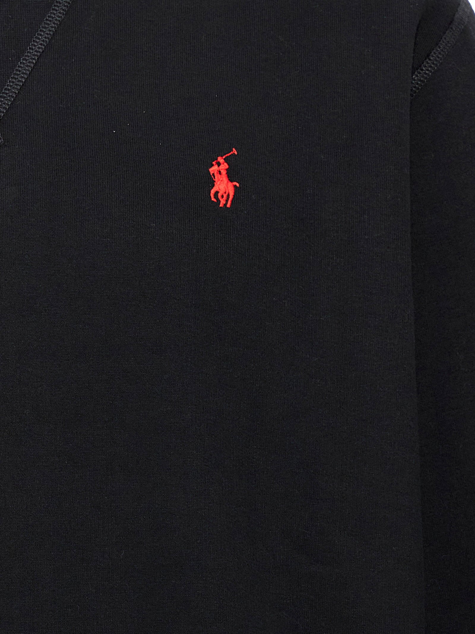 Polo Ralph Lauren La Felpa RL Sweatshirt met Rood Logo Zwart-thumbmail-4