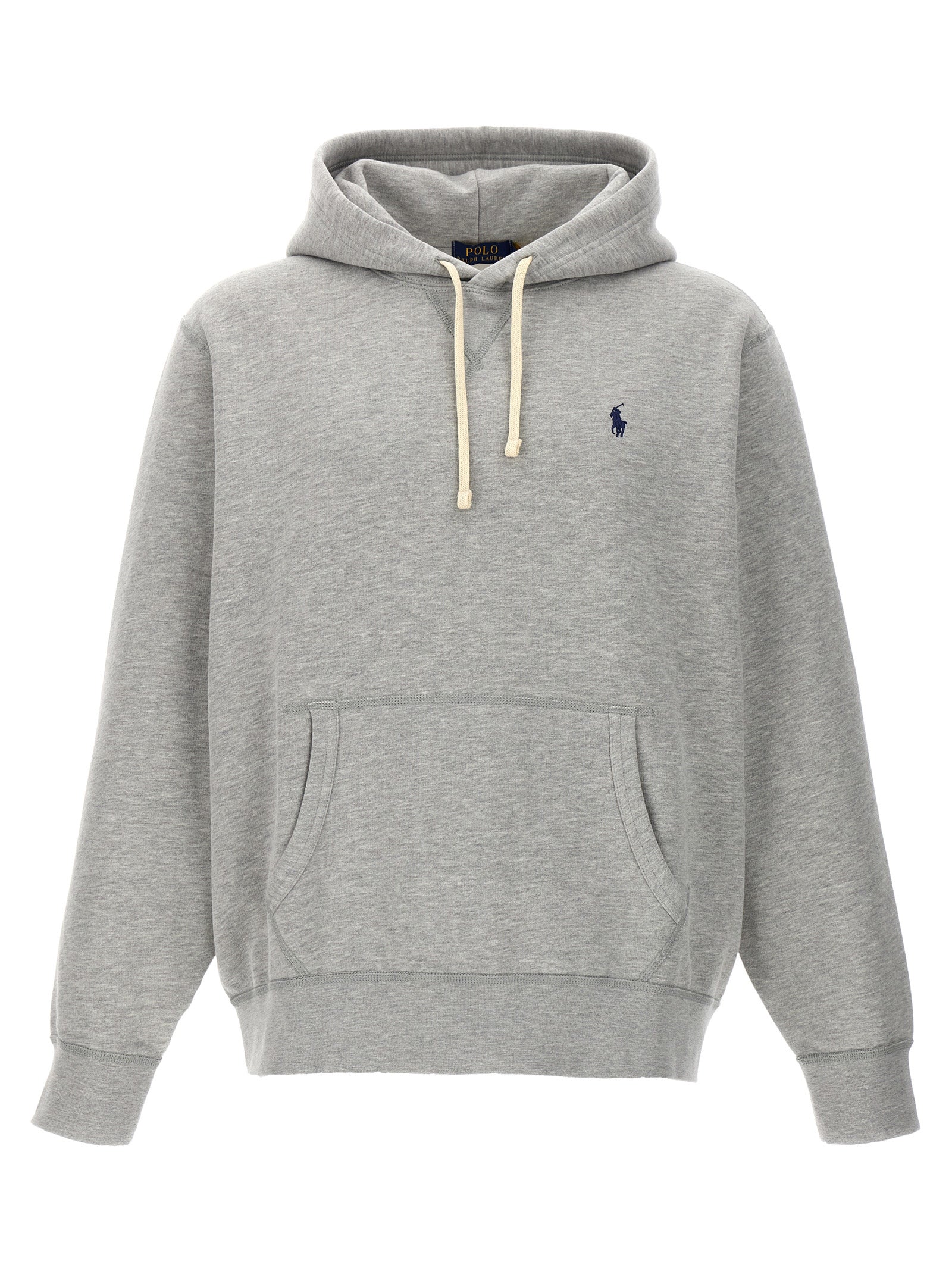 Polo Ralph Lauren Cotton Fleece Logo Hoodie Grey