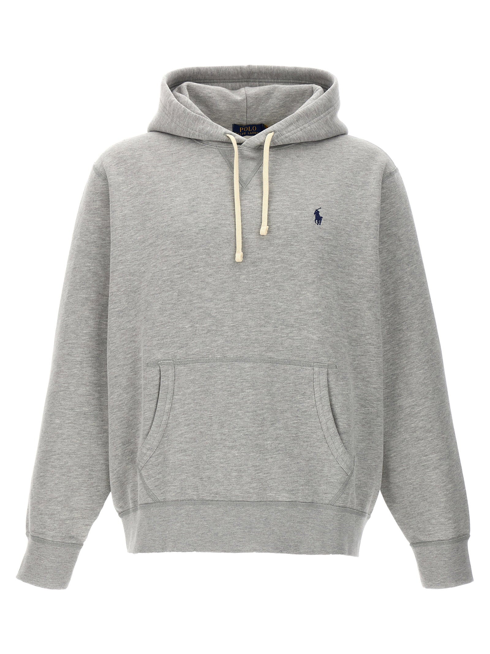 Polo Ralph Lauren Fleece Hoodie met Pony-logo Grijs Gemêleerd-thumbmail-1