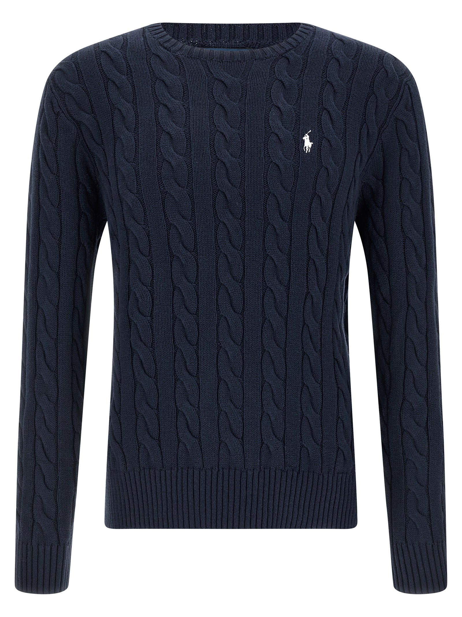 Polo Ralph Lauren Cable Knit Cotton Sweater Navy