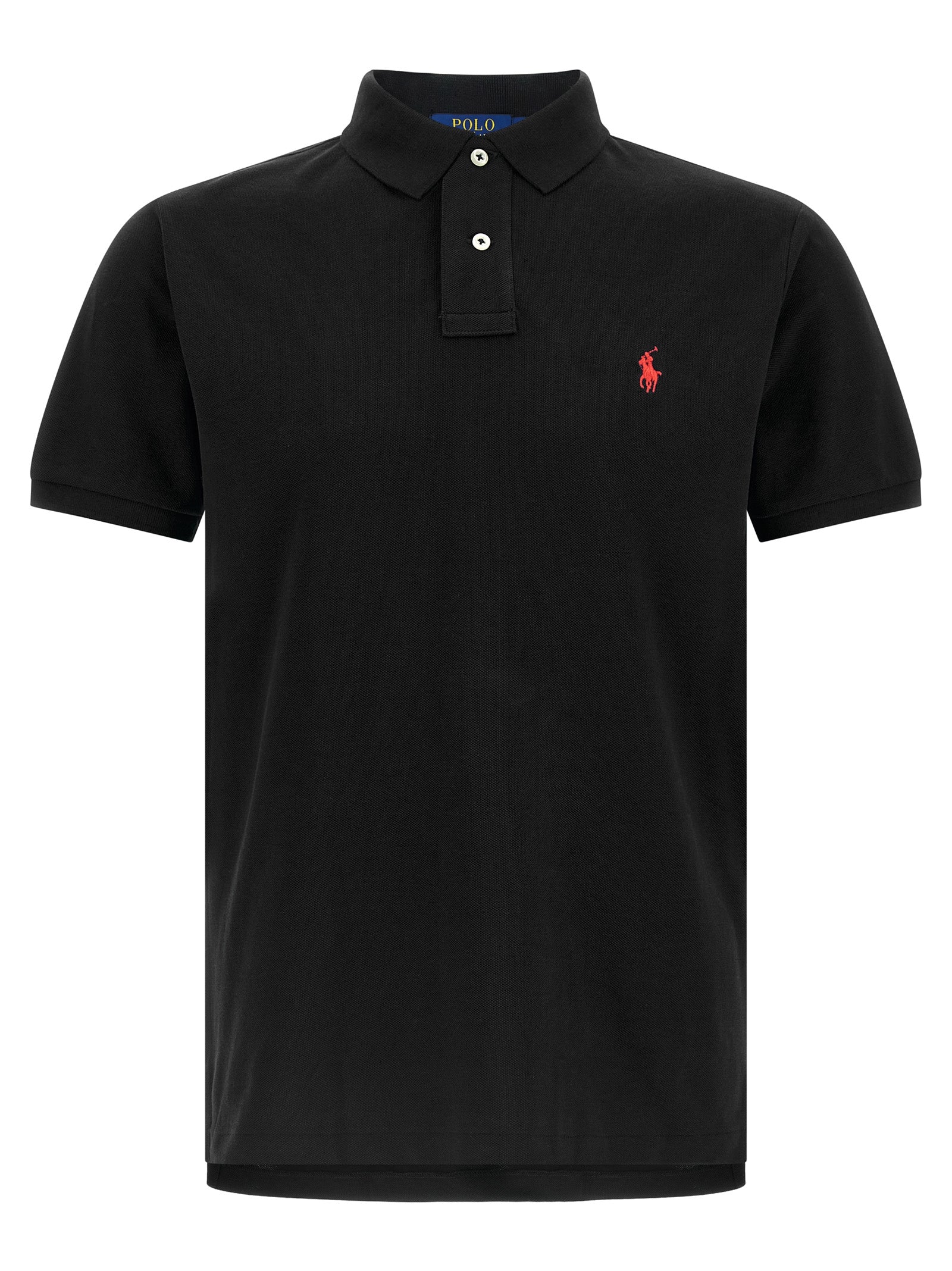 Polo Ralph Lauren Custom Slim Fit Cotton Piqué Polo Shirt Black