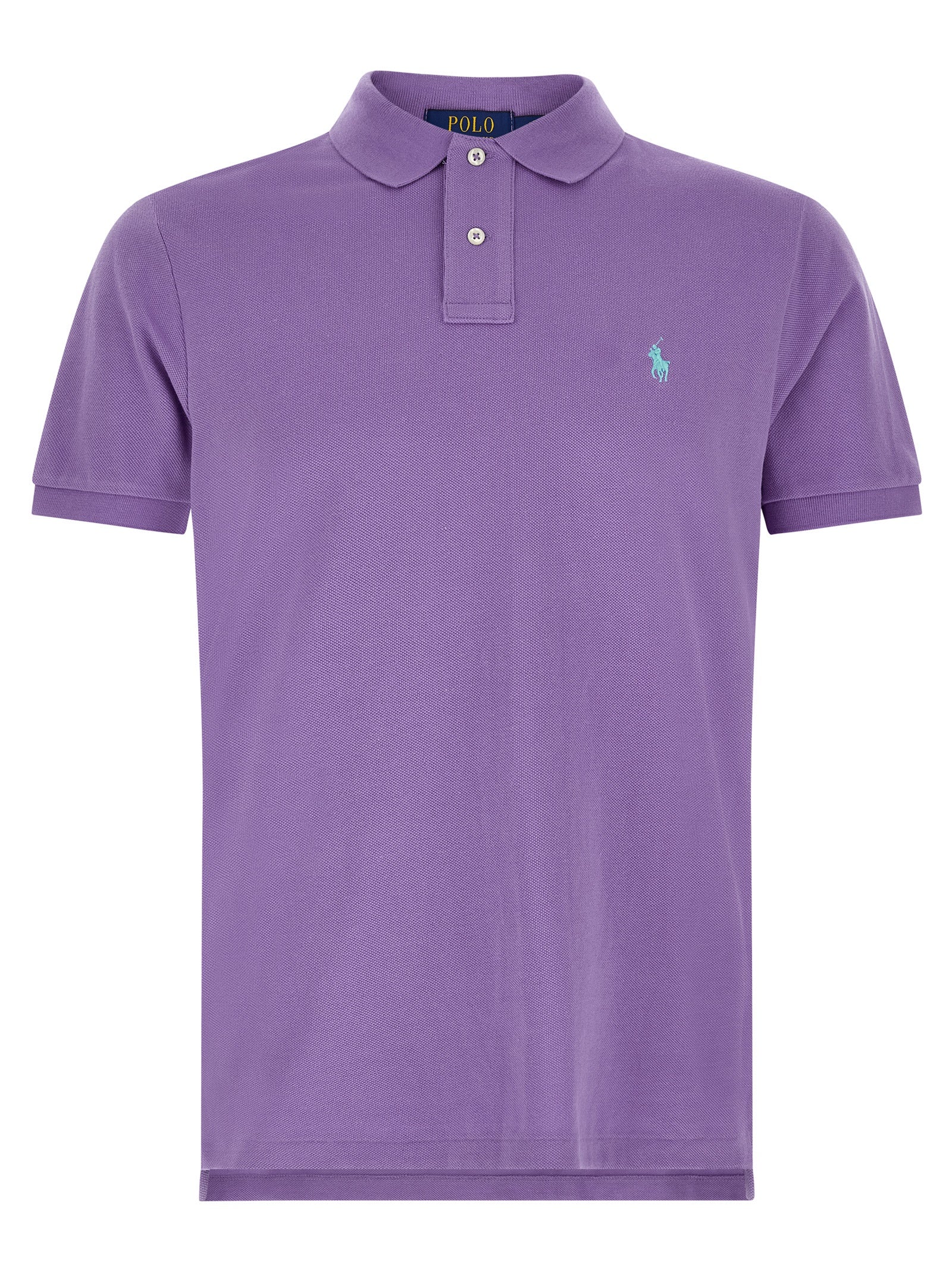 Polo Ralph Lauren Custom Slim Fit Piqué Polo Shirt Purple