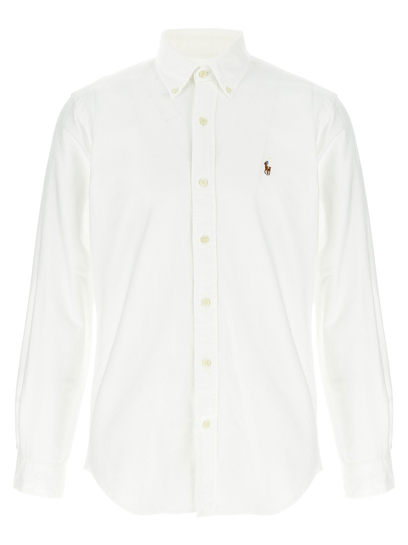 Polo Ralph Lauren Custom Fit Oxford Overhemd Wit Shirts Polo Ralph Lauren