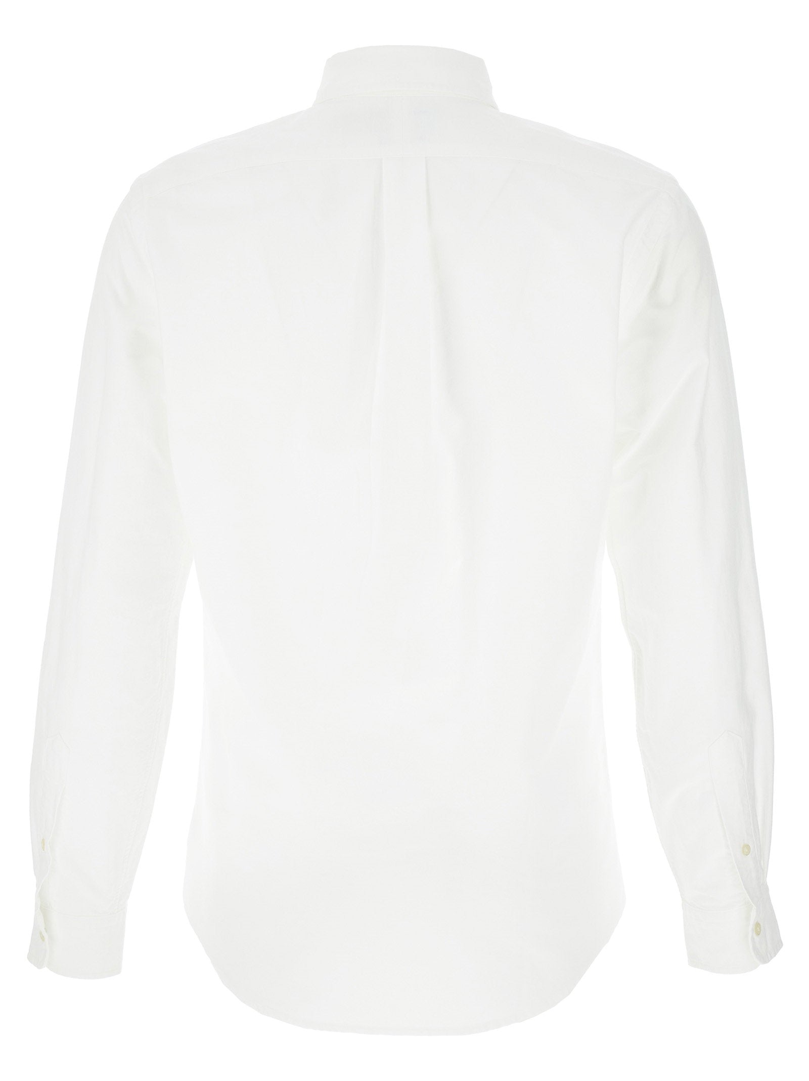 Polo Ralph Lauren Oxford Overhemd Wit - achteraanzicht met box-plooi