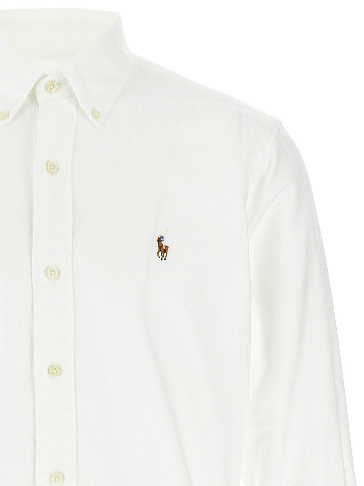 Polo Ralph Lauren Custom Fit Oxford Overhemd Wit-thumbmail-3