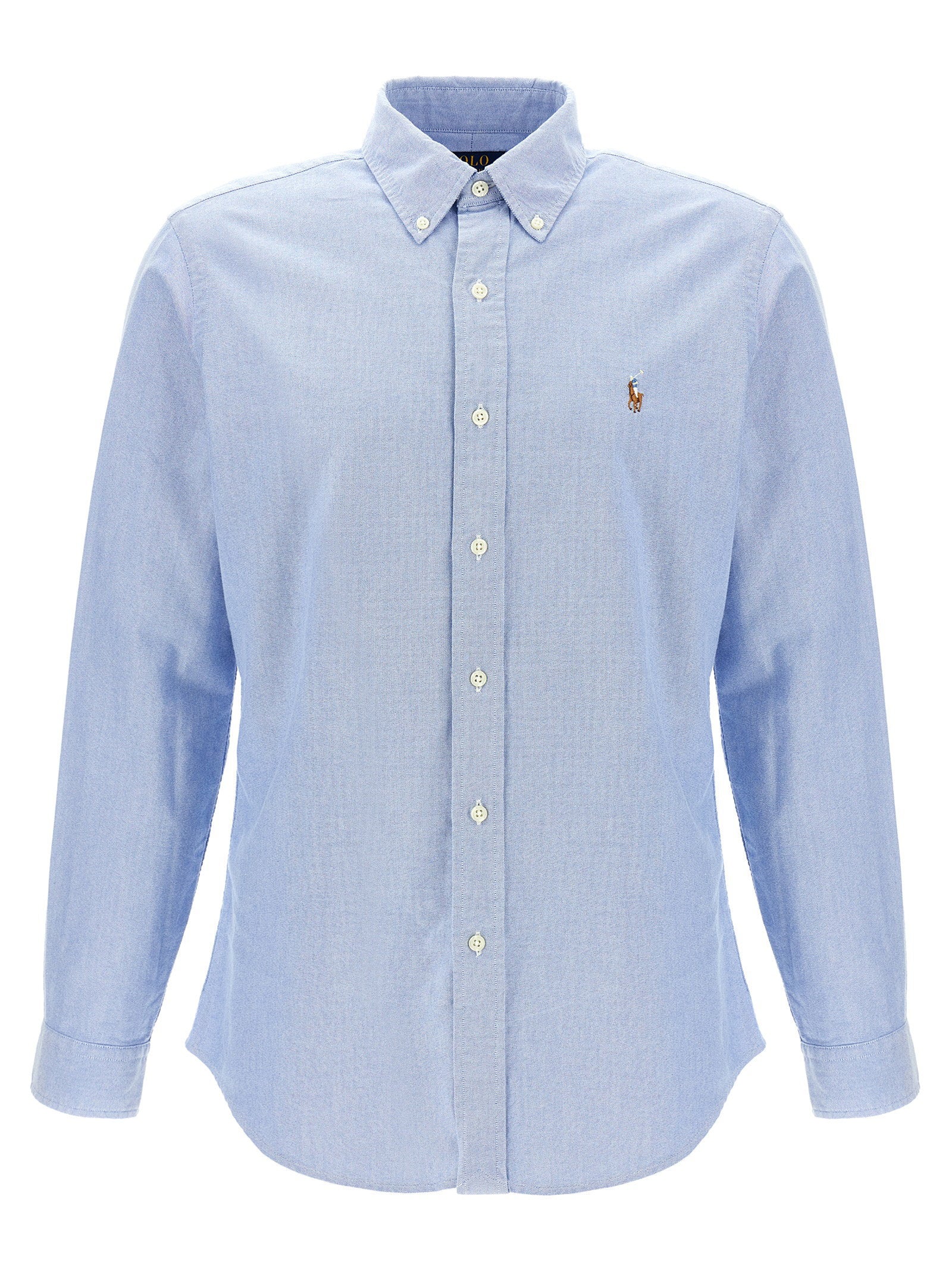 Polo Ralph Lauren Custom Fit Oxford Overhemd Lichtblauw Overhemden Polo Ralph Lauren