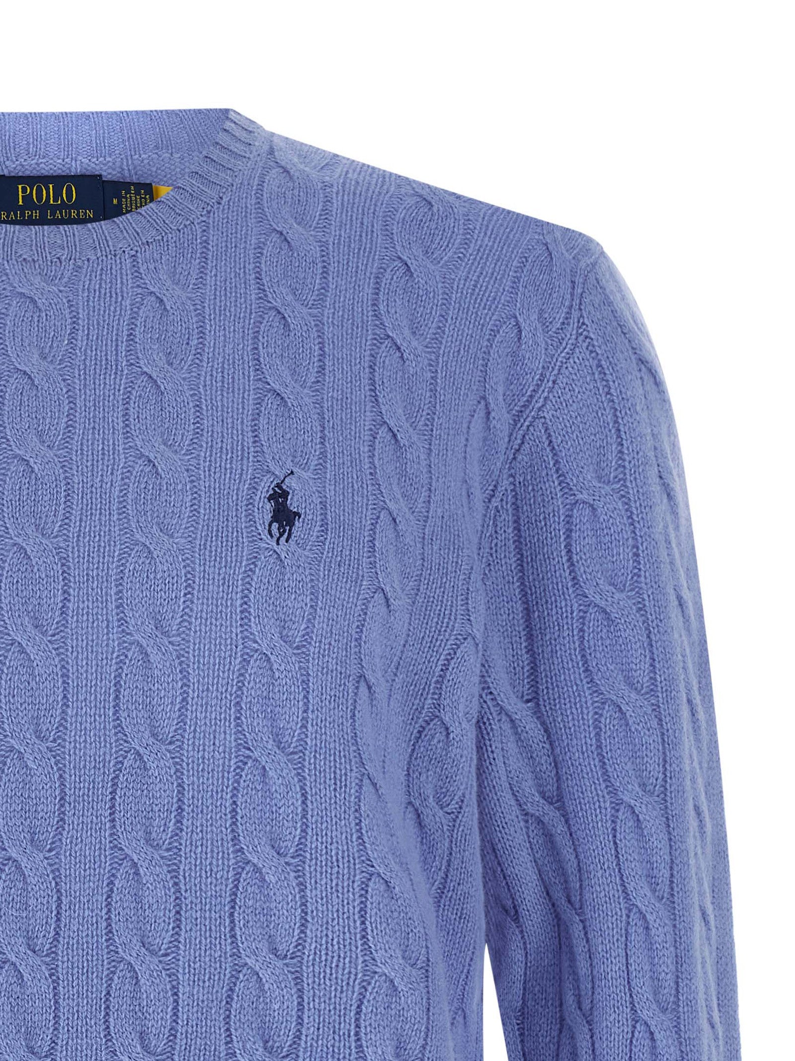 Polo Ralph Lauren Cable-Knit Cotton Sweater Austin Blue Knitwear Polo Ralph Lauren