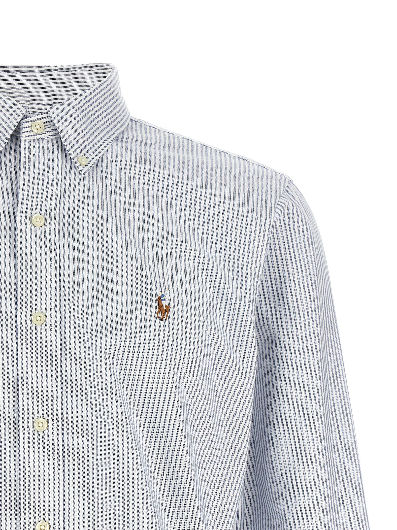 Polo Ralph Lauren gestreept oxford overhemd - detail button-down kraag