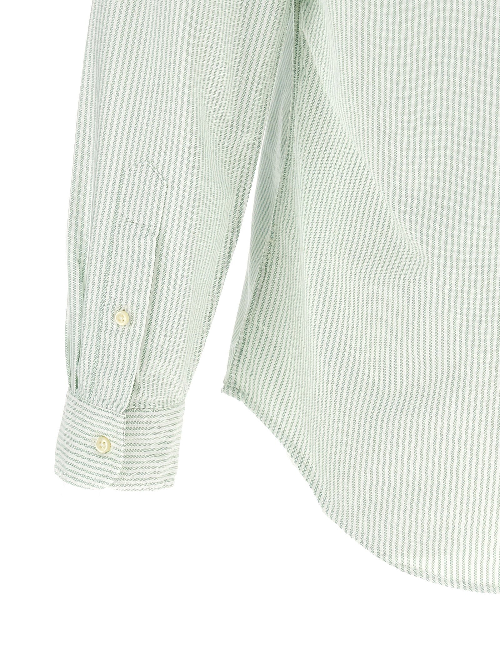 Polo Ralph Lauren Custom Fit Oxford Overhemd Groen Shirts Polo Ralph Lauren