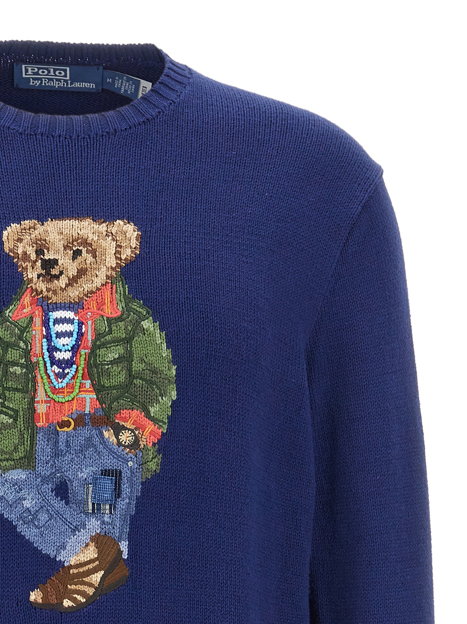 Polo Ralph Lauren Polo Bear Patchwork Cotton Sweater Navy-thumbmail-3