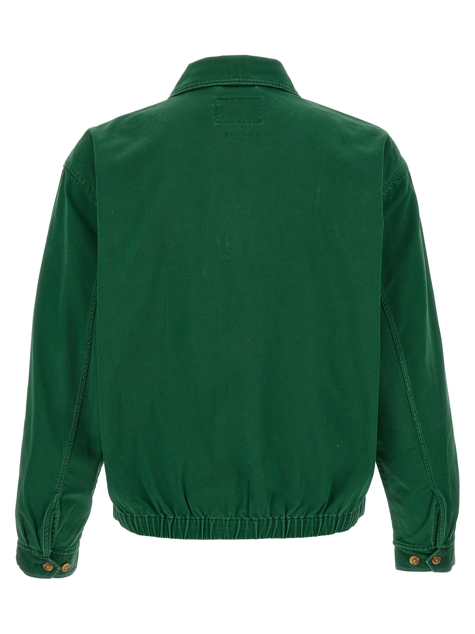 Polo Ralph Lauren Big Bayport jack groen, close-up van het geborduurde pony-logo