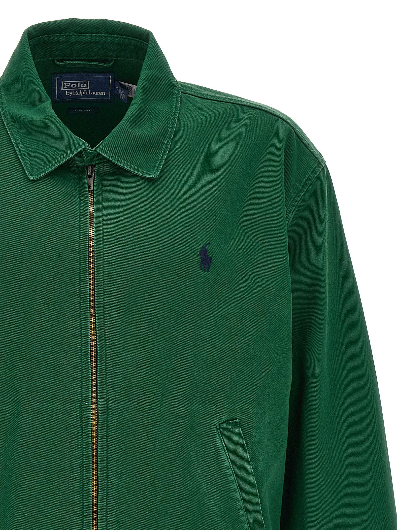 Polo Ralph Lauren Big Bayport jack groen, achteraanzicht met dropped shoulder
