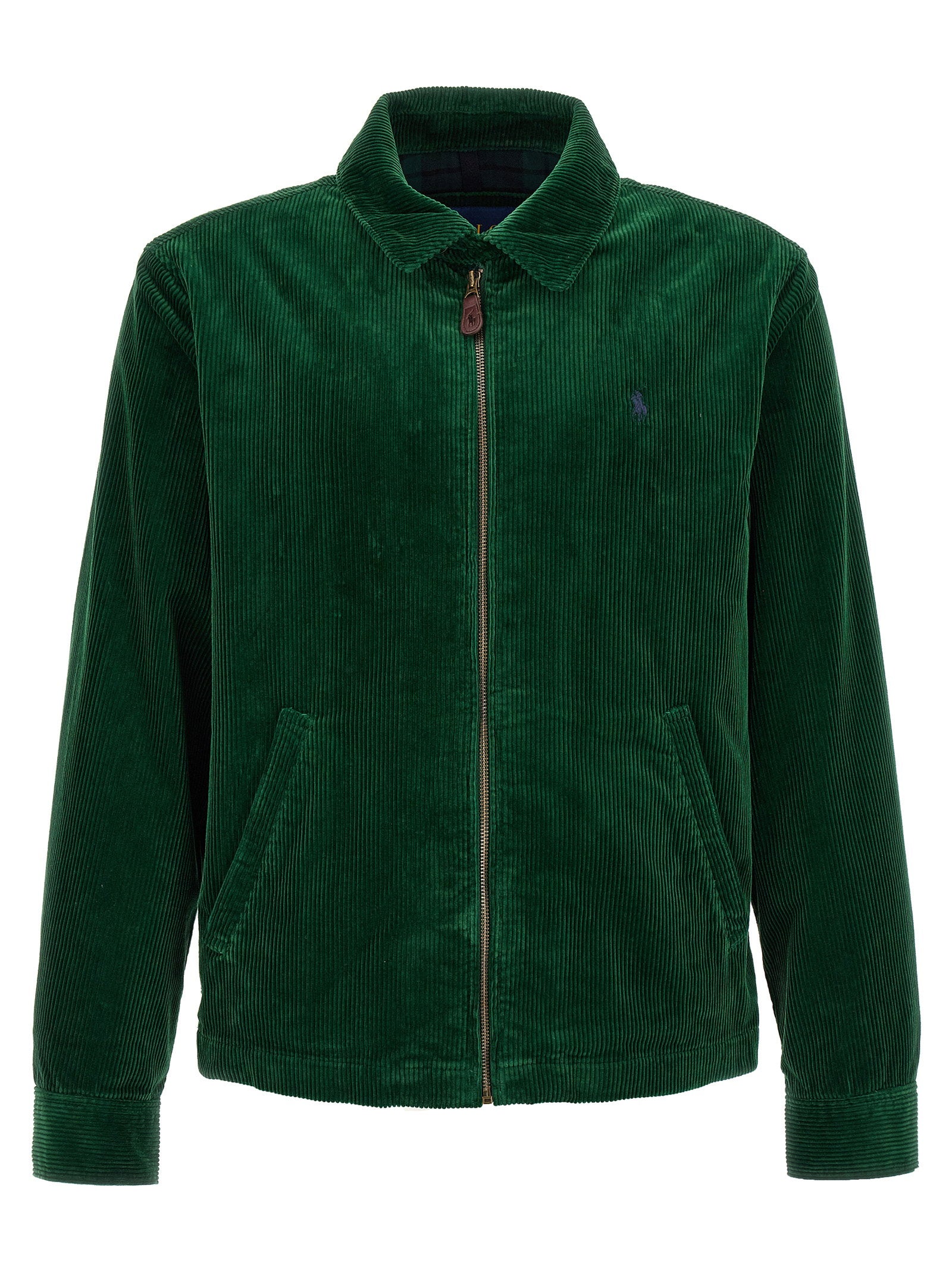 Polo Ralph Lauren Wynton Ribfluwelen Harrington Jack Groen Jackets Polo Ralph Lauren