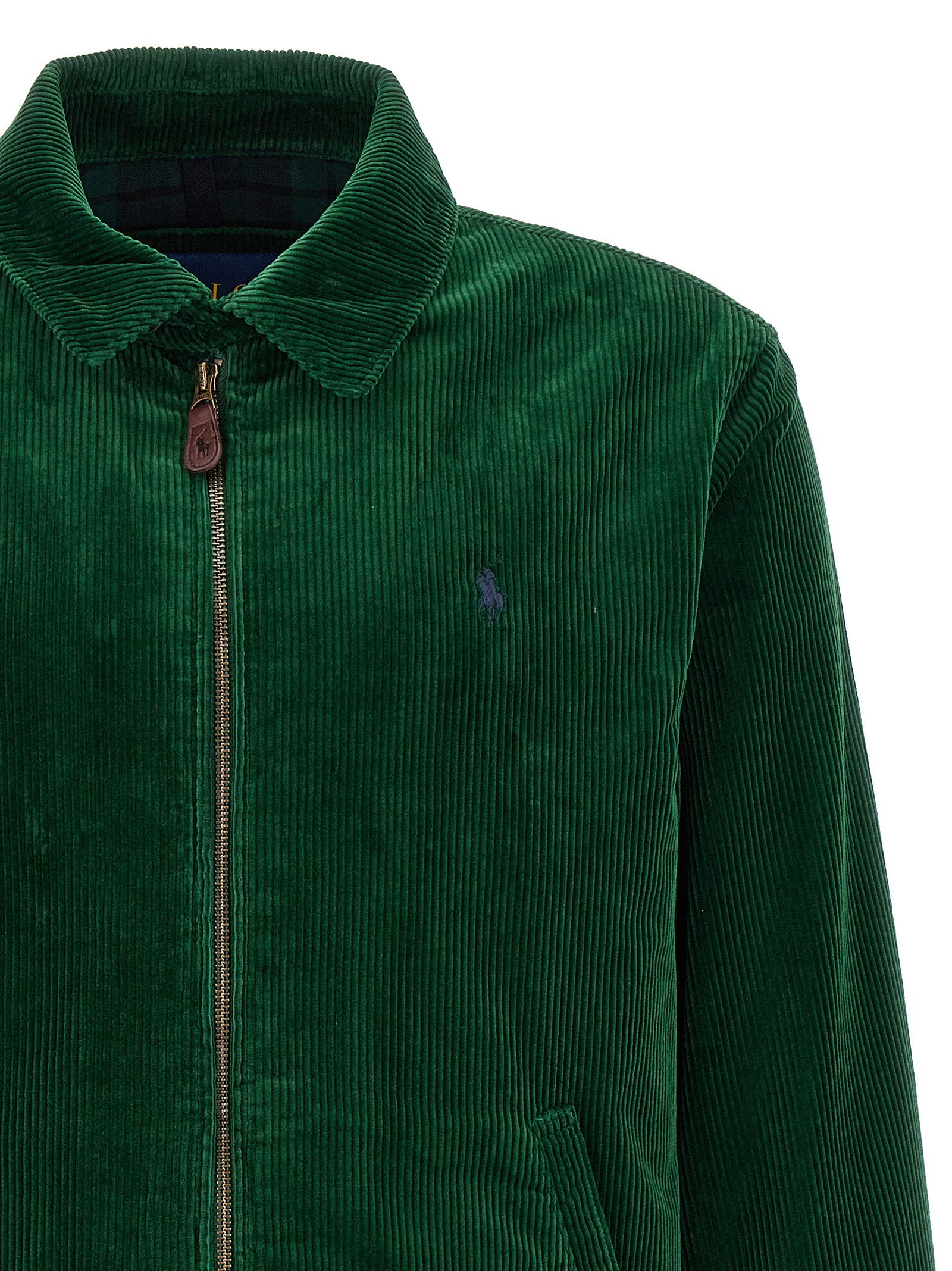 Polo Ralph Lauren Wynton Ribfluwelen Harrington Jack Groen-thumbmail-3