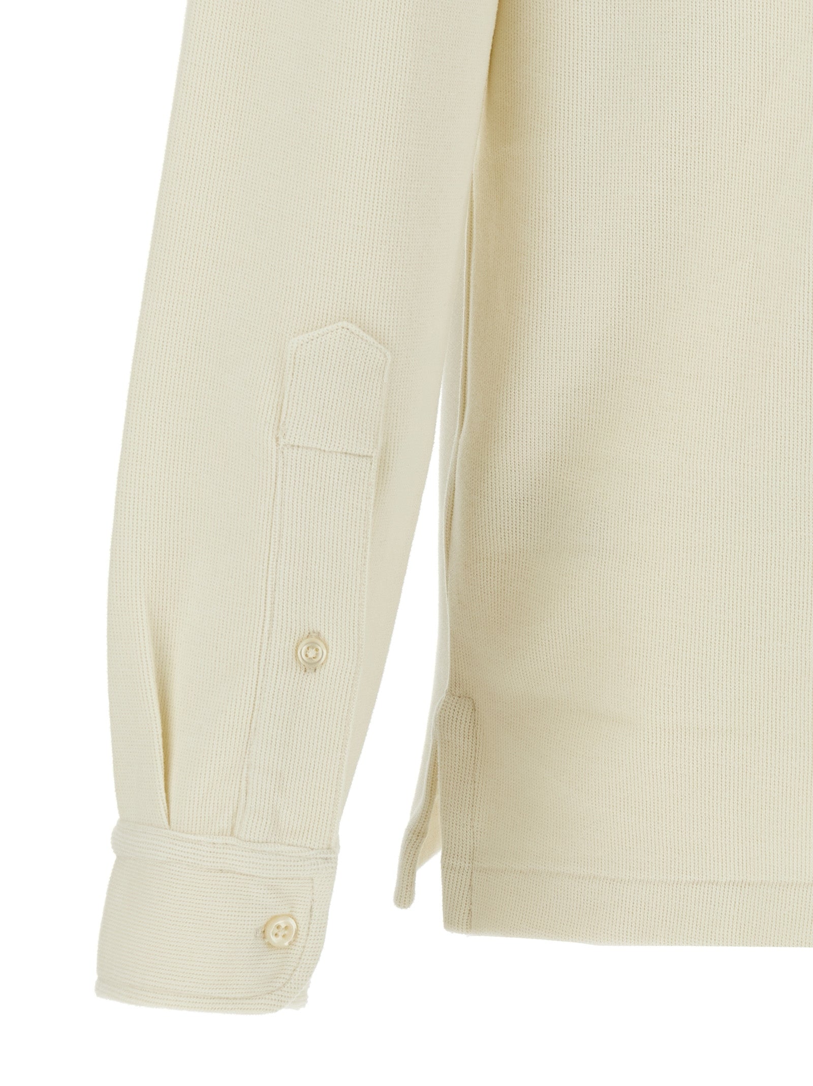 Polo Ralph Lauren Long Sleeve Fleece Polo Shirt Cream-thumbmail-4