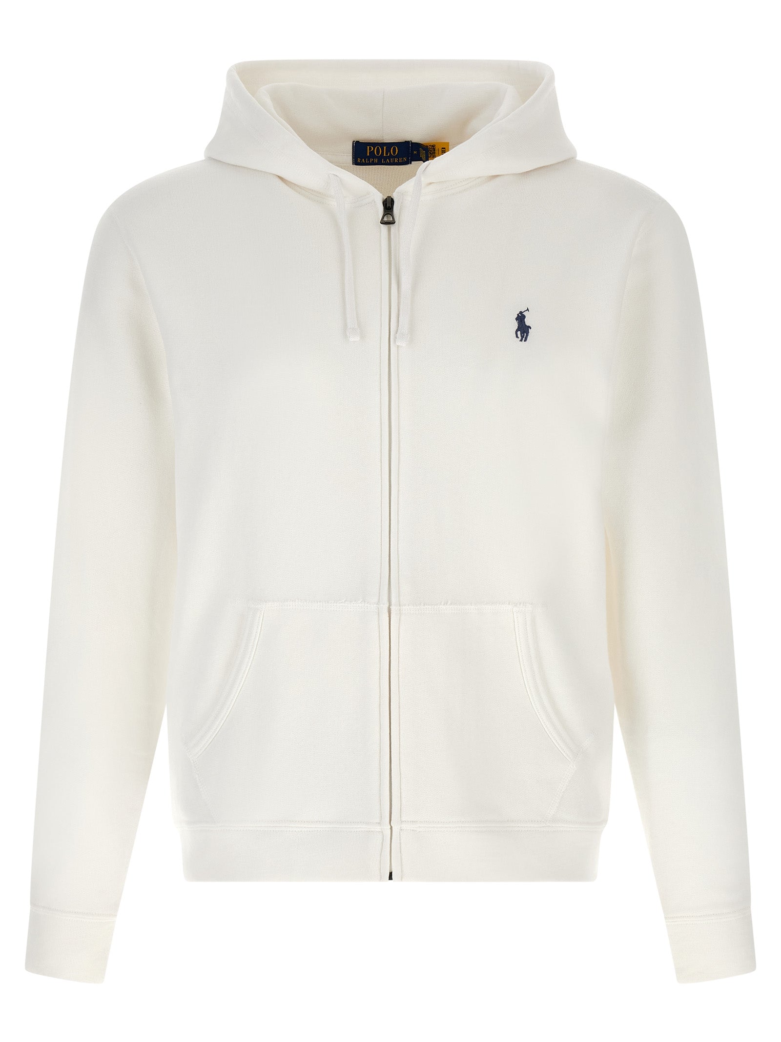 Polo Ralph Lauren Loopback Cotton Zip Hoodie White