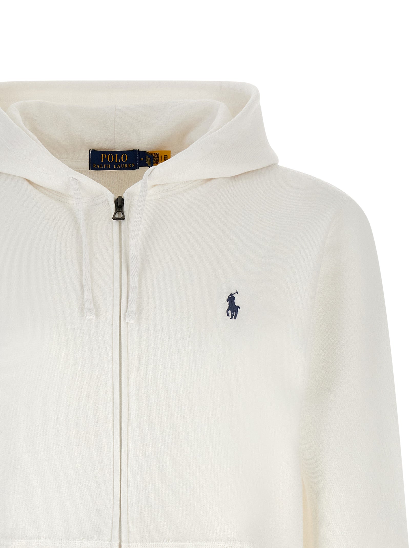 Polo Ralph Lauren Loopback Cotton Zip Hoodie White-thumbmail-3