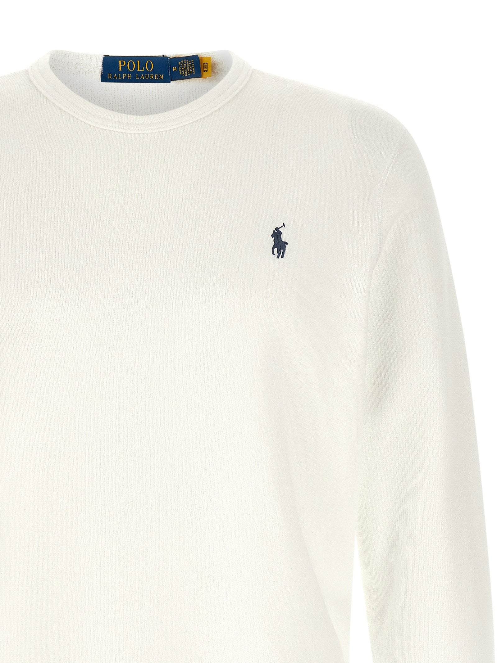 Polo Ralph Lauren Loopback Cotton Crewneck Sweatshirt Ecru-thumbmail-3
